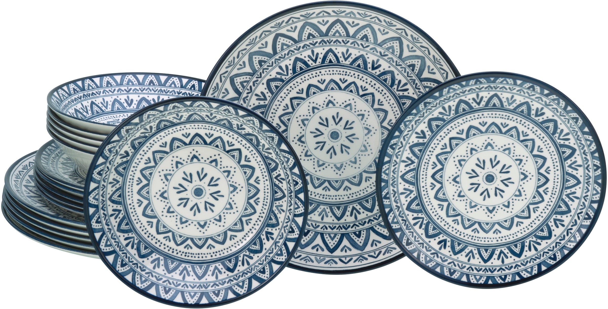 CreaTable Teller-Set »Mexico, Tellerset 18-tlg« Traditionelle Motive