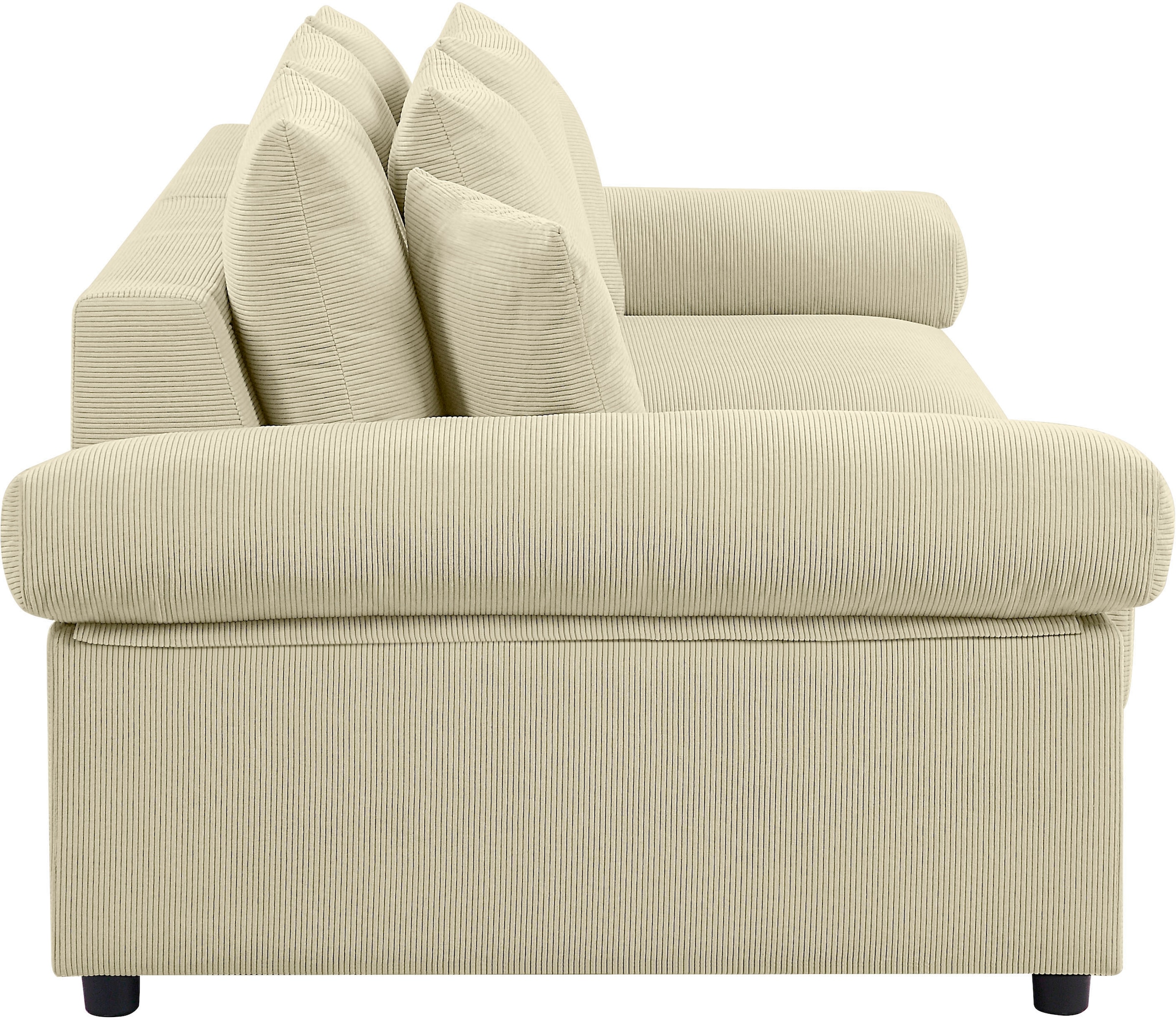 ATLANTIC home collection Big-Sofa »Bjoern«, mit Cord-Bezug, XXL-Sitzfläche, mit Federkern, frei im Raum stellbar