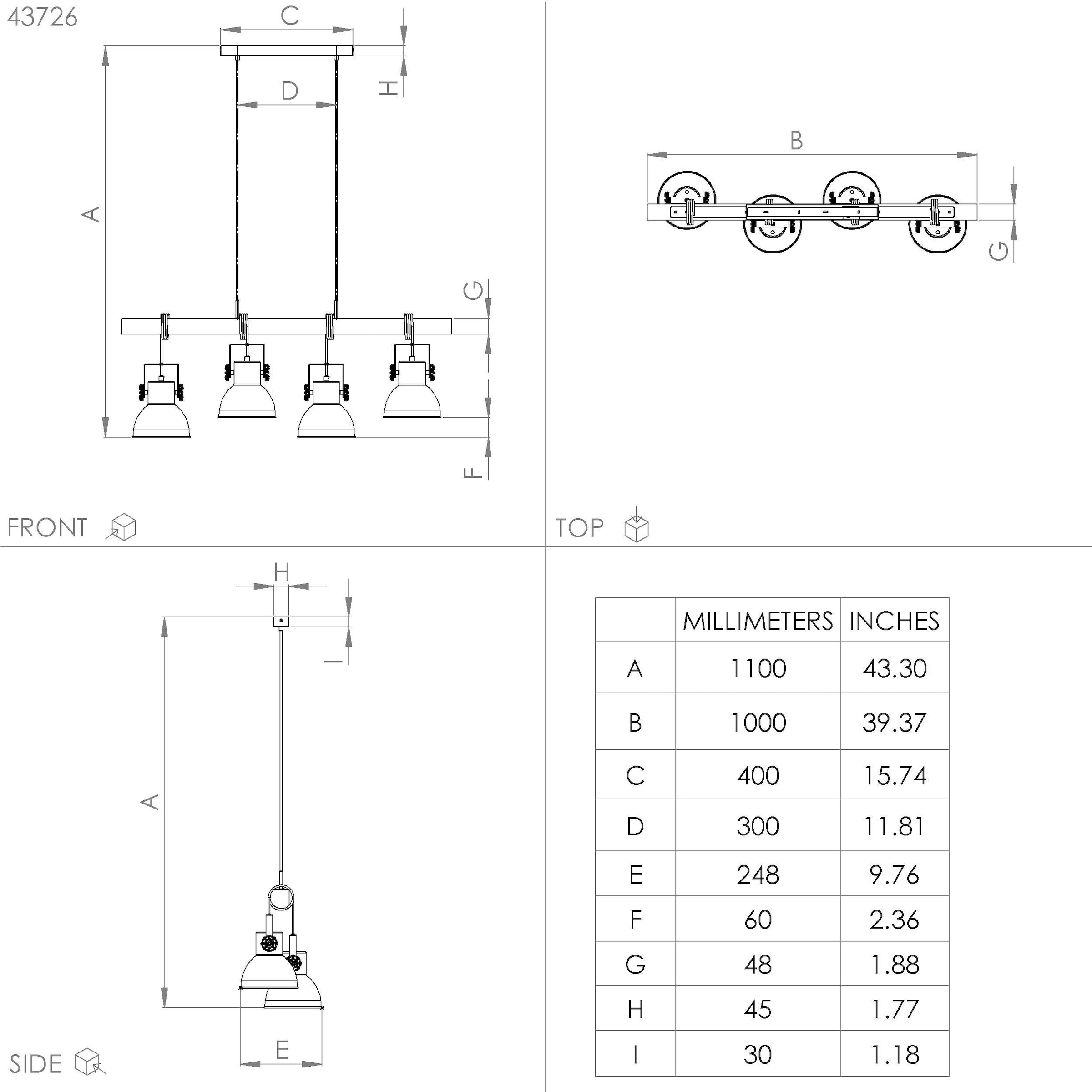 EGLO Hängeleuchte »SHIREBROOK« E27 1 Stk. Hängeleuchte in schwarz aus Stahl, Holz  -  exkl. E27 - 40W