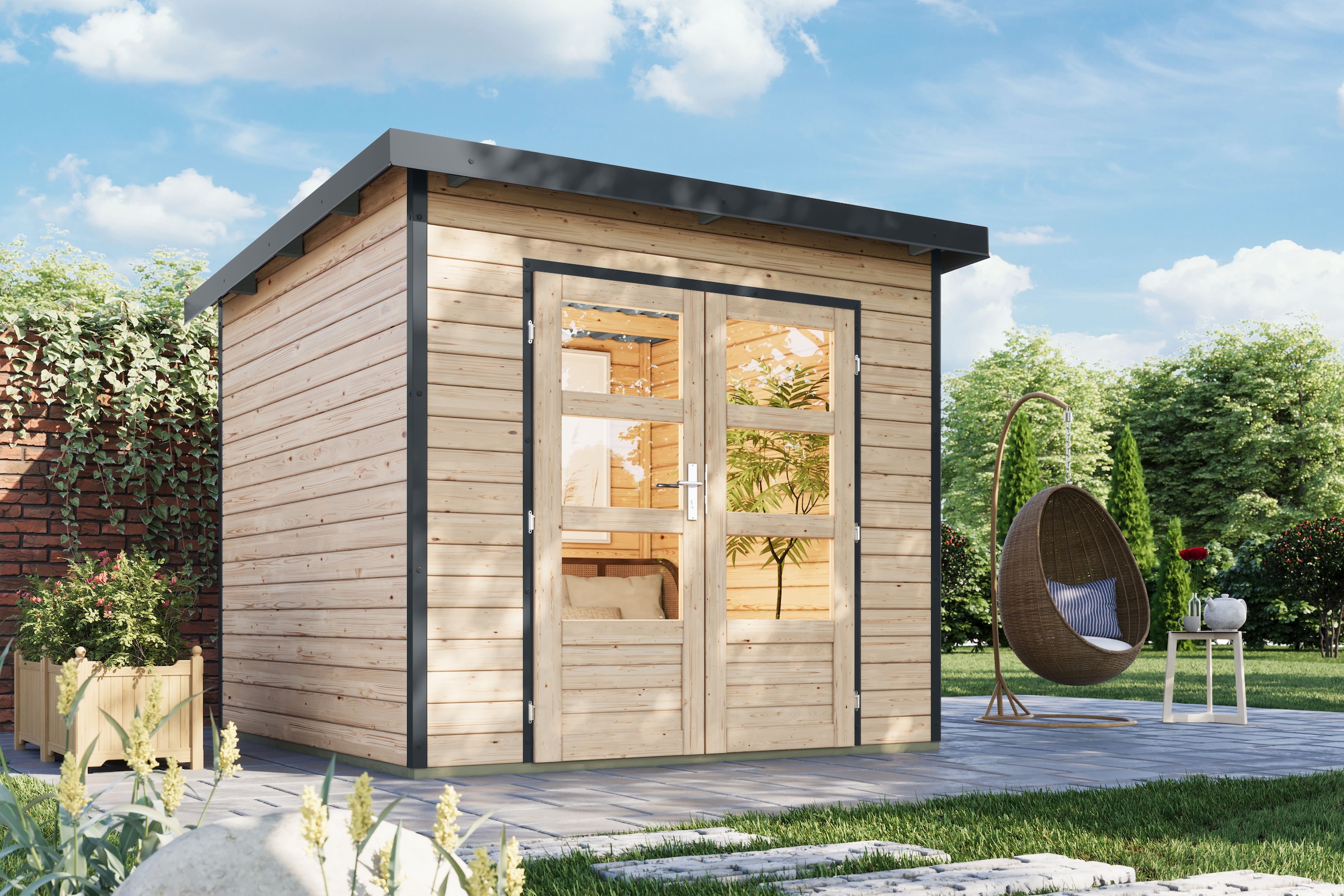 Karibu Gartenhaus »Plutino 3, in verschiedenen Farben«