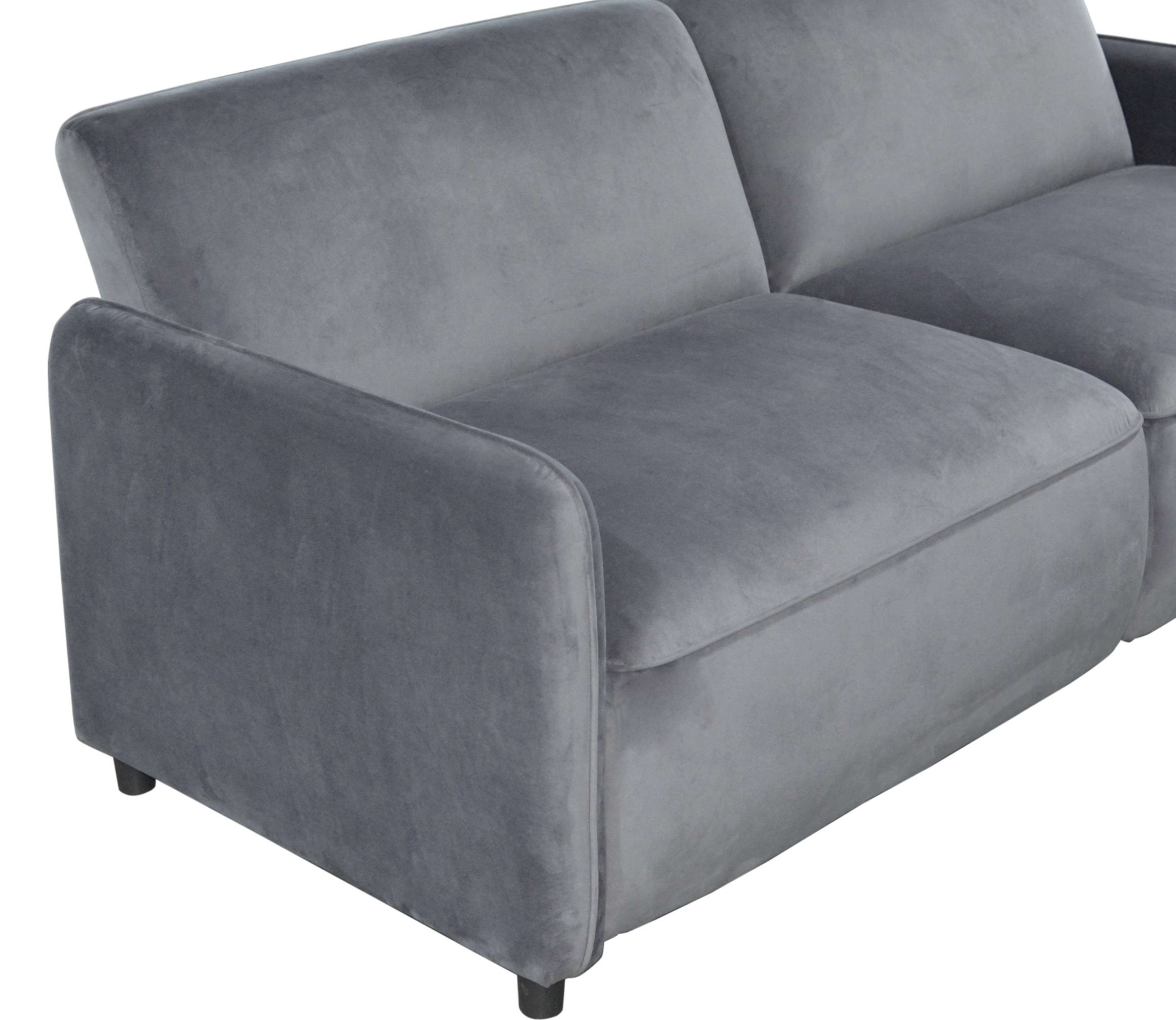 Dorel Home 3-Sitzer »Allie Curved Schlafsofa 209 cm«, Bettfunktion (110/190), verstellbare Rückenlehne, Cord u. Velours
