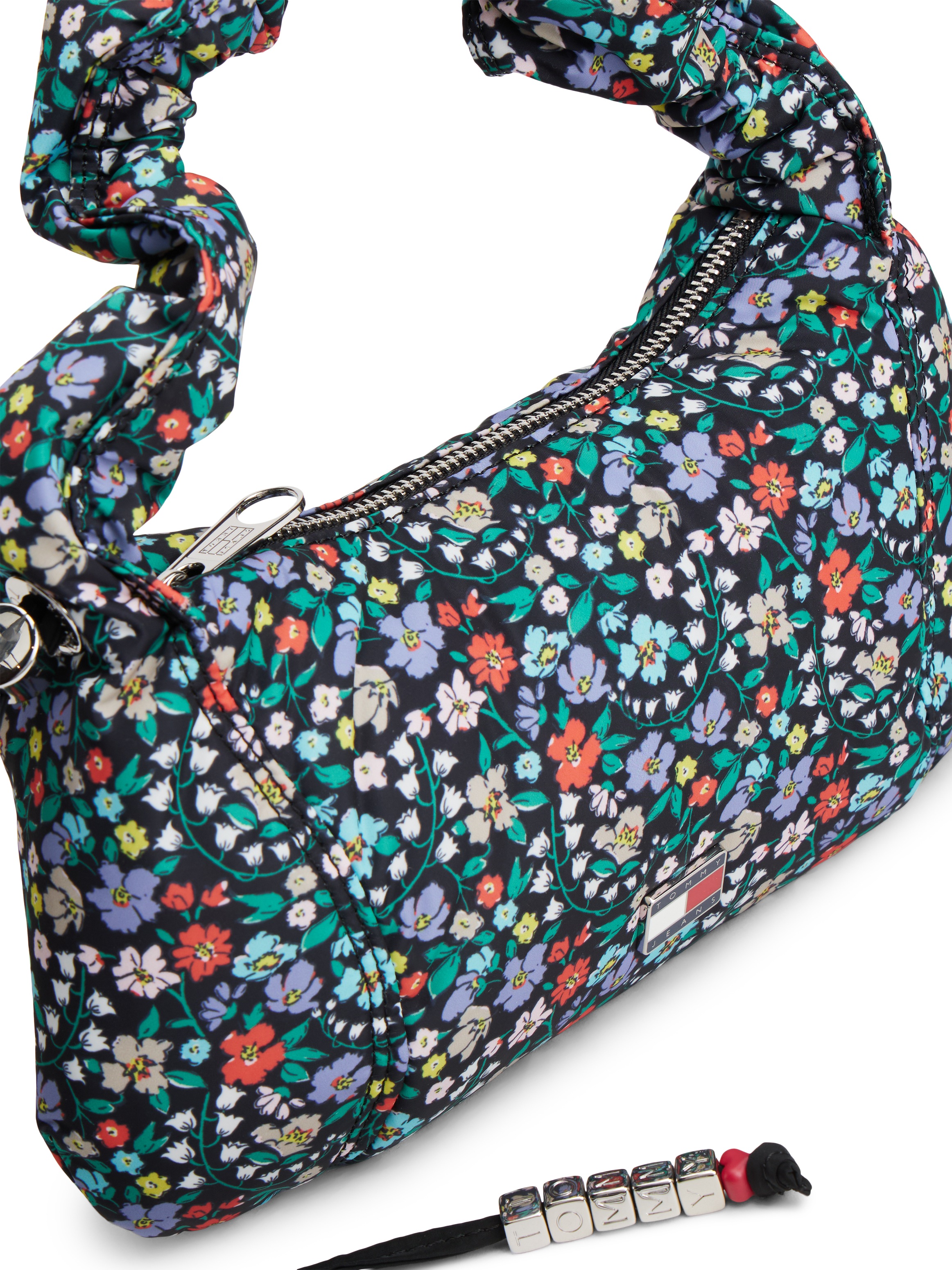 Tommy Jeans Schultertasche »TJW CASUAL FLORAL SHOULDER« , Damen Tragetasche, Umhängetasche in trendiger, bunter Blumenoptik