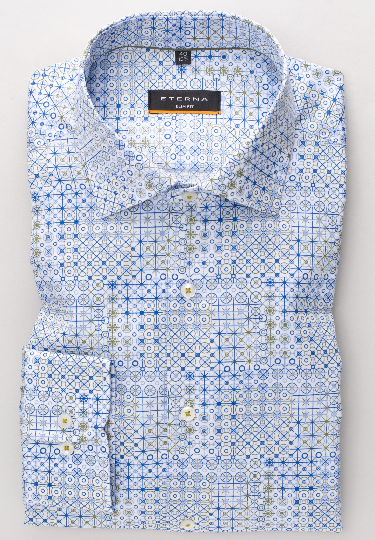 Eterna Langarmhemd »SLIM FIT« EASY IRON (bügelleicht)