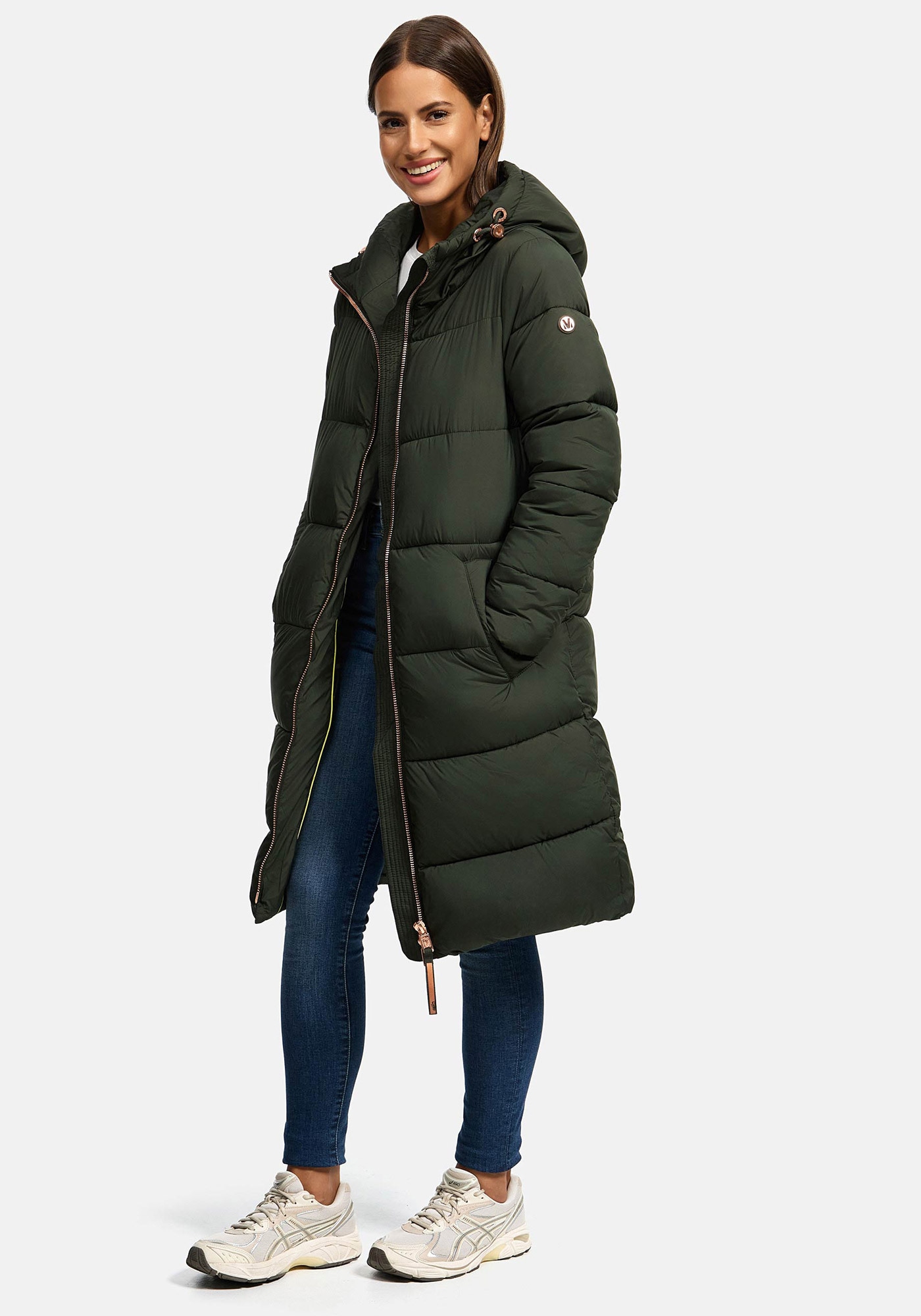 Marikoo Winterjacke »Marikoo Nomadiaa lange Damen Winterjacke N024«