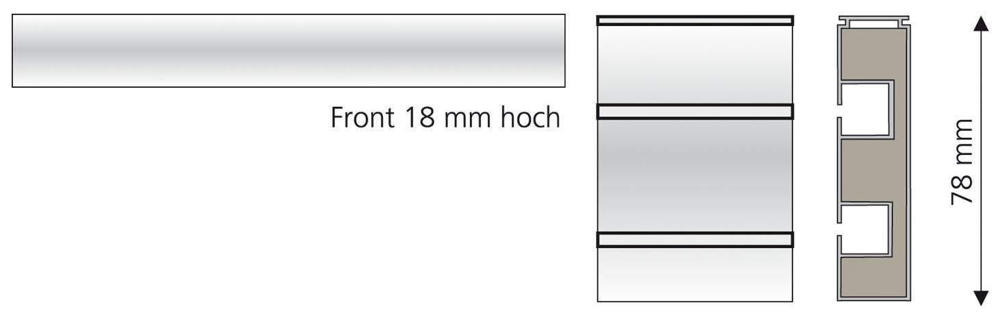 Fixmaß 2 läufig-läufig, Gardinenstange, Liedeco