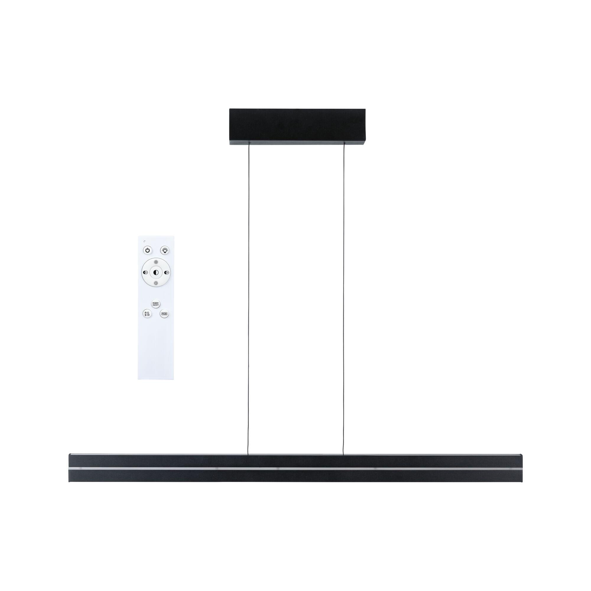 Paulmann LED Pendelleuchte »Raiko RGBW+ 2300lm / 370lm 19W / 6W Schwarz« LED-Modul 1 Stk. Tageslichtweiß dimmbar