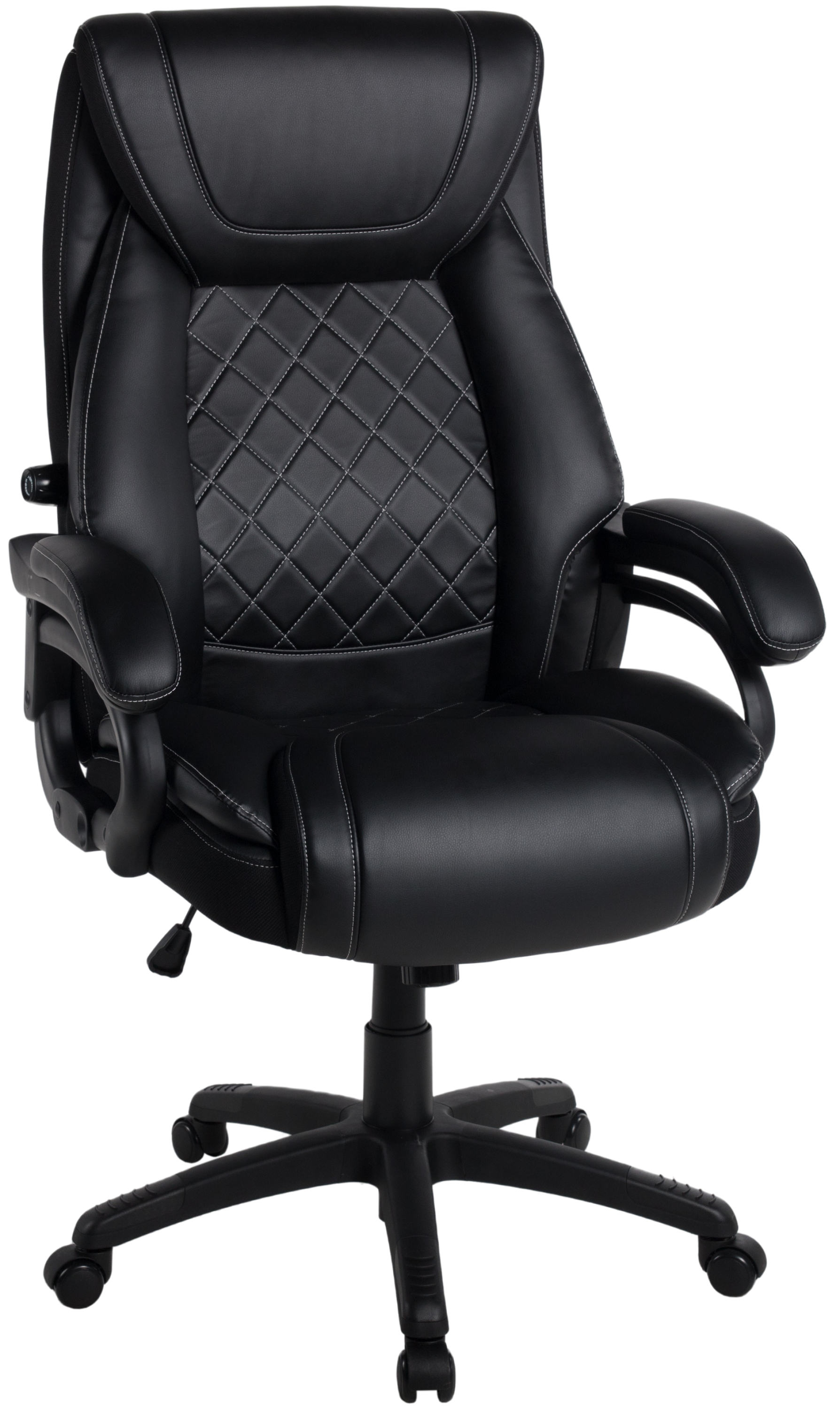 Duo Collection, Chefsessel »Chefsessel Benito XXL« () 1 Stk.Federkern, Lordosenunterstützung, bis 150 kg belastbar, Schwarz + schwarz, 70% 