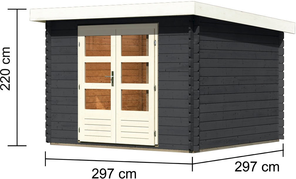 Karibu Gartenhaus »Schloßsee 5«, (Set), mit Fußboden im Haus