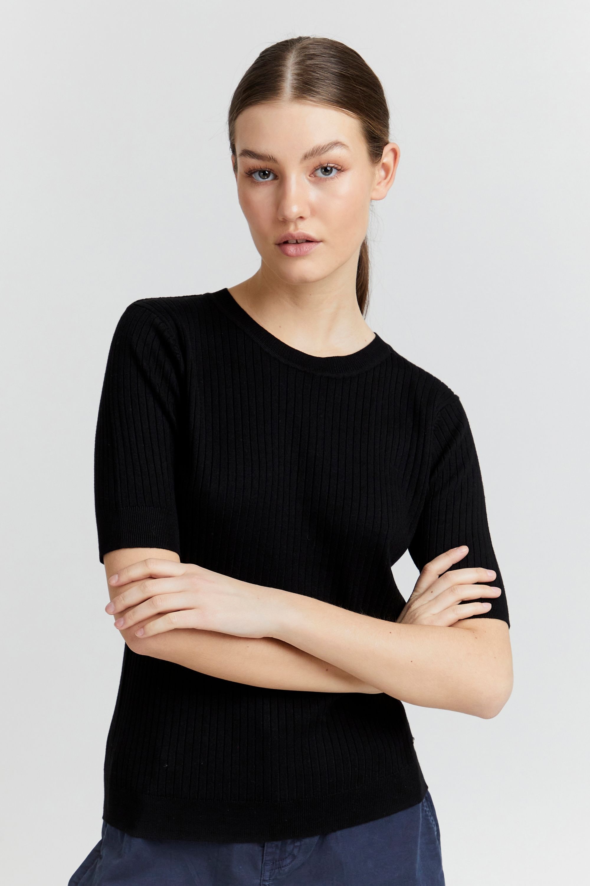OXMO Kurzarmshirt »Strickkurzarmpullove OXRiona«