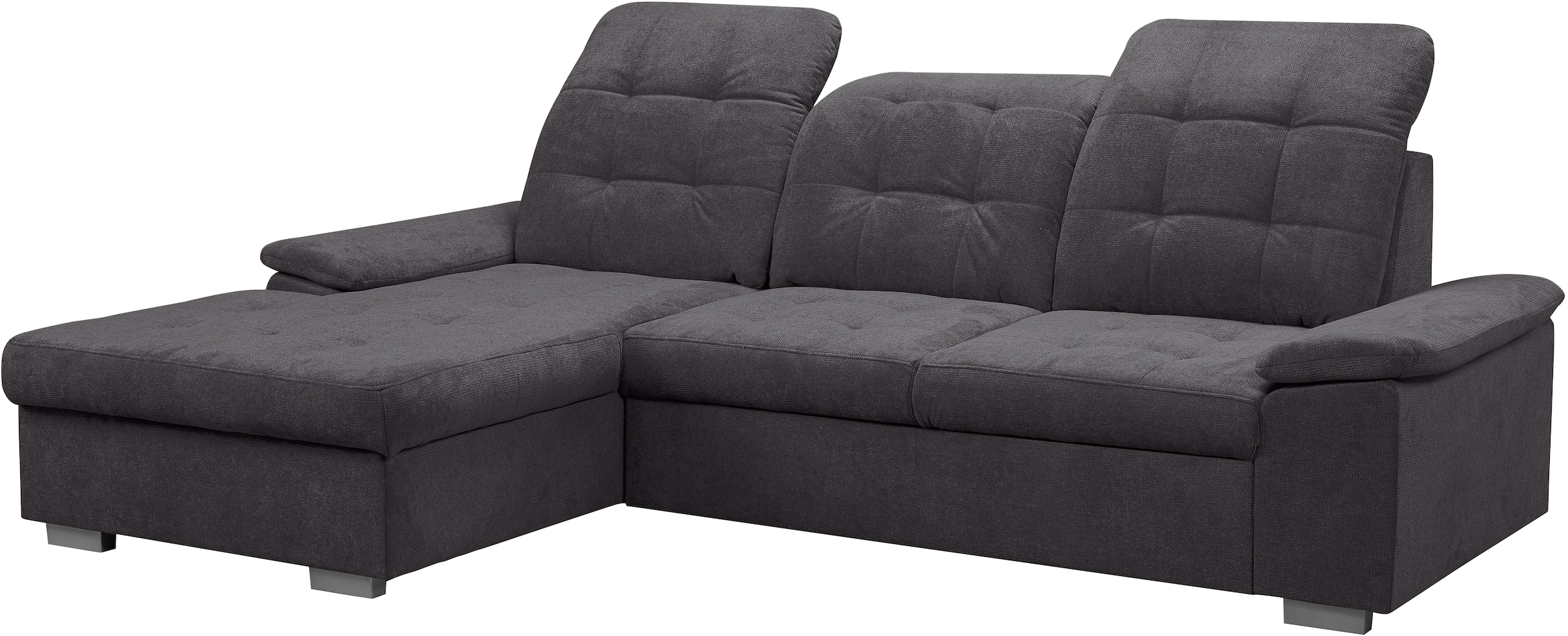 WERK2 Ecksofa Carmen, Sofa, Eckcouch mit Schlaffunktion, Bettkasten und Sitztiefenverstellung