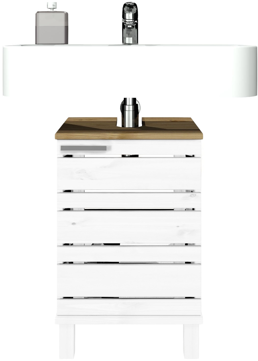 Home affaire Waschbeckenunterschrank »JOSIE«, Breite 40 cm, aus Massivholz, Metallgriff, 1 Tür