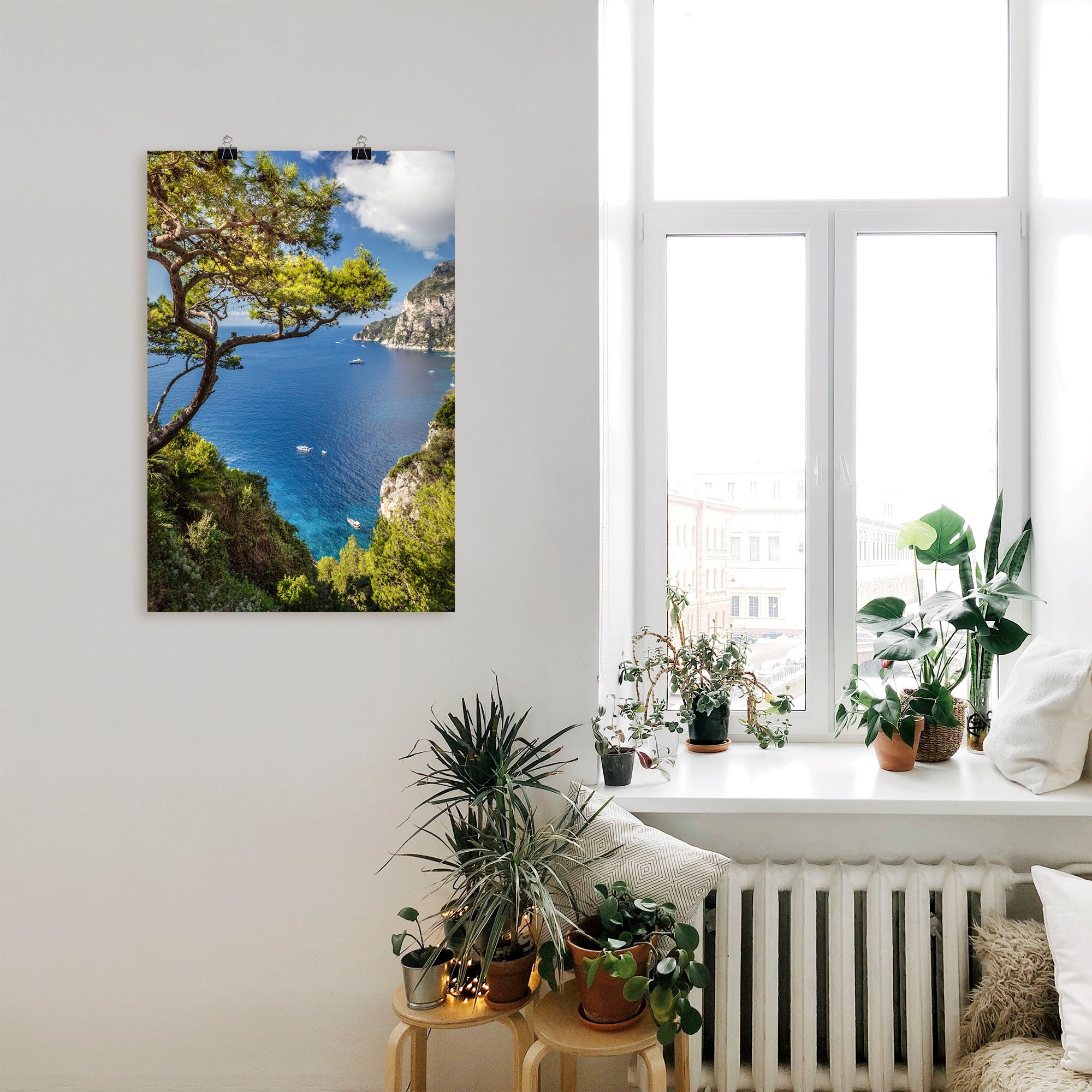 Artland Wandbild »Punta de Masullo, Insel Capri, Italien« Meer Bilder 1 Stk. tlg. als Alubild, Outdoorbild, Leinwandbild, Poster, Wandaufkleber