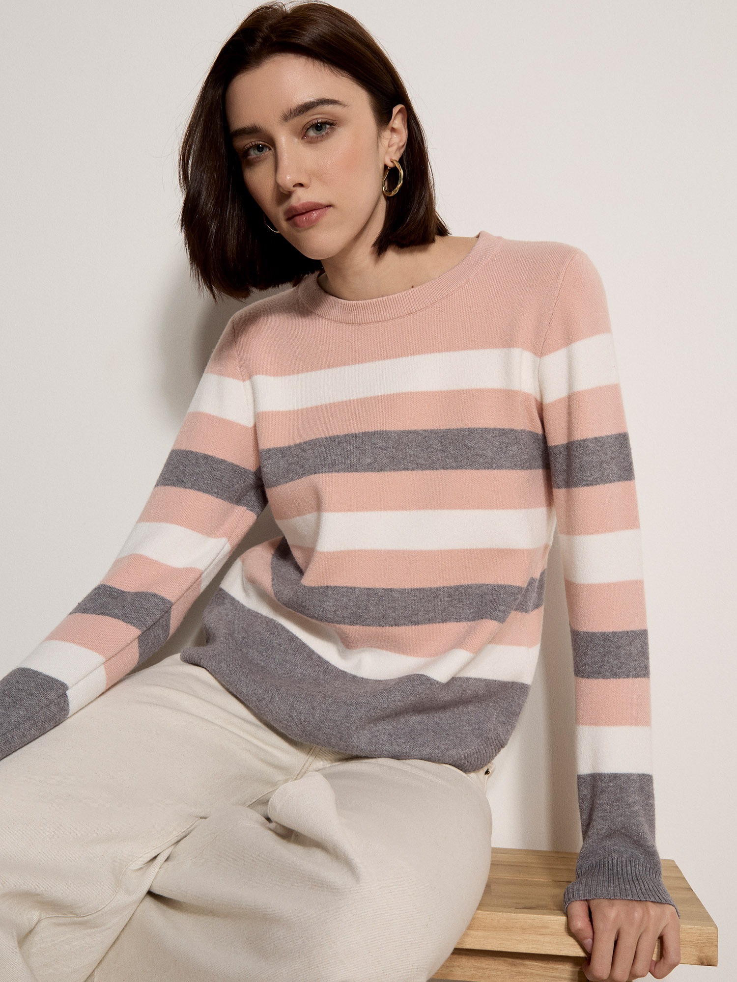 Apricot Strickfleece-Pullover »Pullover« mit Streifen