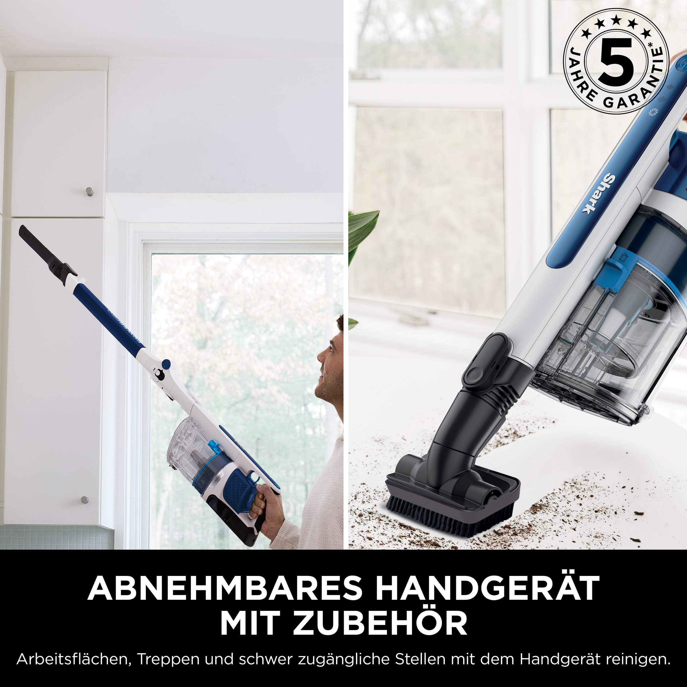 Shark Akku-Hand-und Stielstaubsauger »Shark PowerPro Akku-Sauger mit Anti Hair Wrap & FloorDetect IZ380EU«