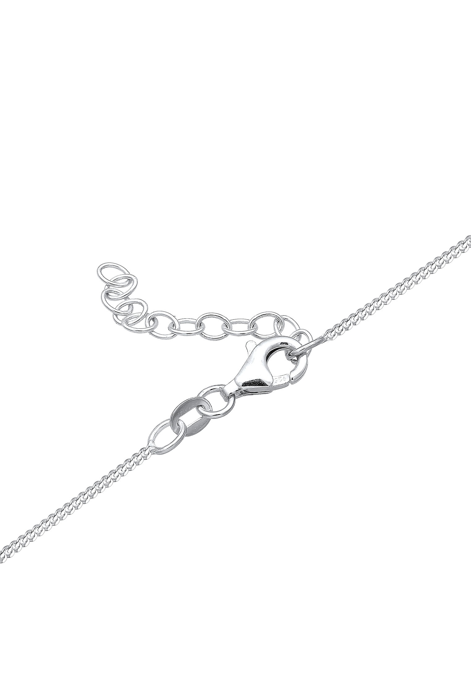 Elli Silberkette »Halskette Layer Glas Kristalle Weiß 925 Sterling Silber«