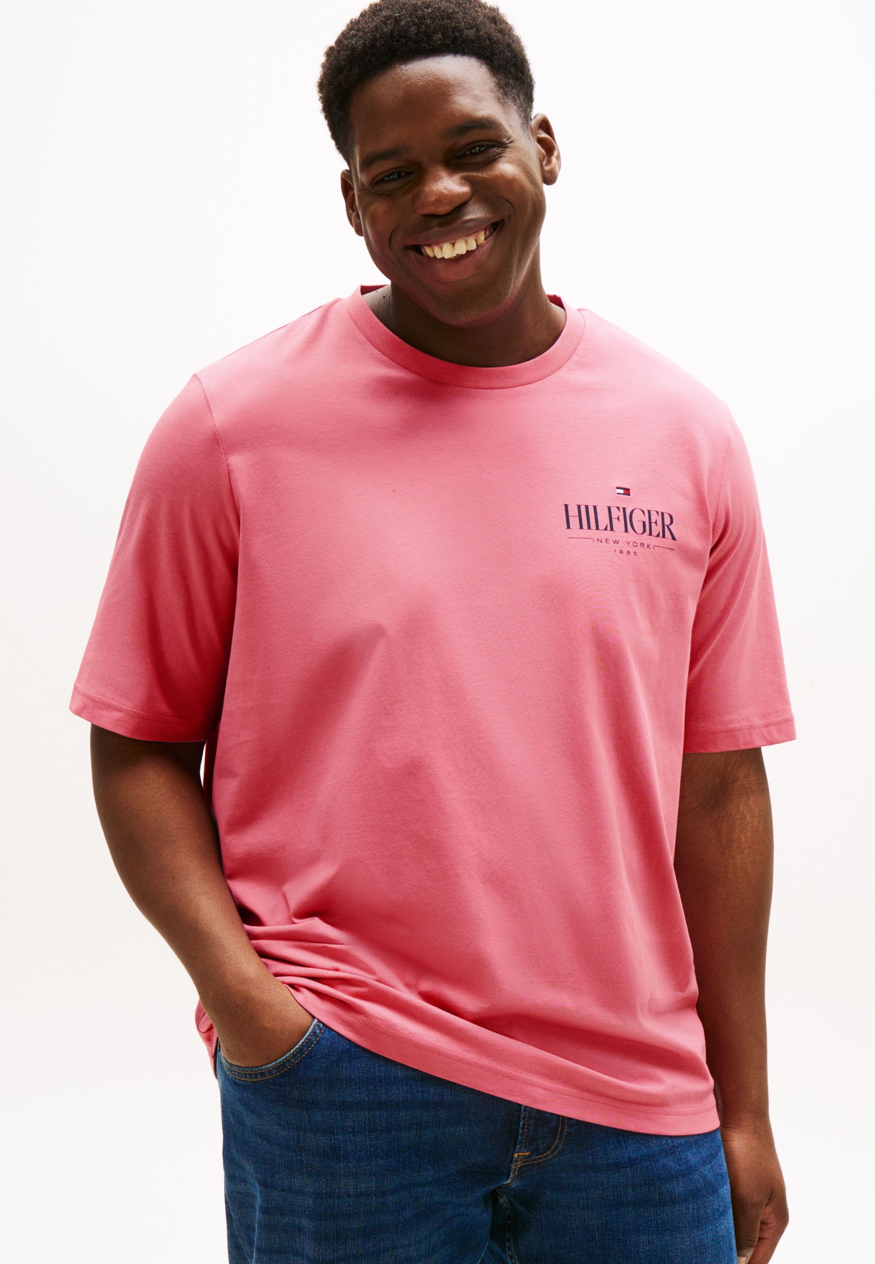 Tommy Hilfiger Big & Tall T-Shirt »BT-HILFIGER STACK TEE-B«, Große Größen