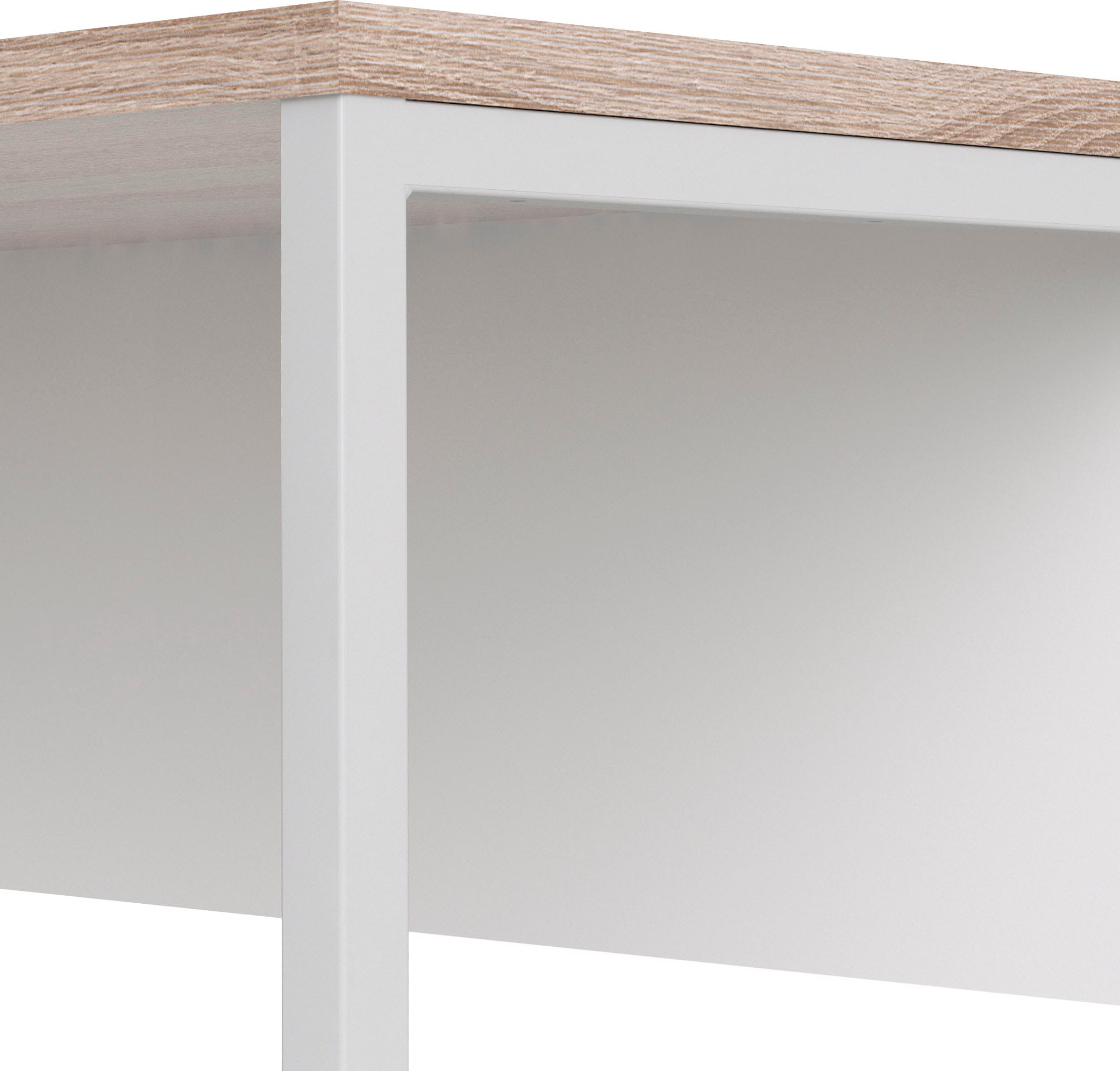 INOSIGN Eckschreibtisch »Plus«, Schreibtisch mit vielen Stauraummöglichkeiten, Gestell aus Metall