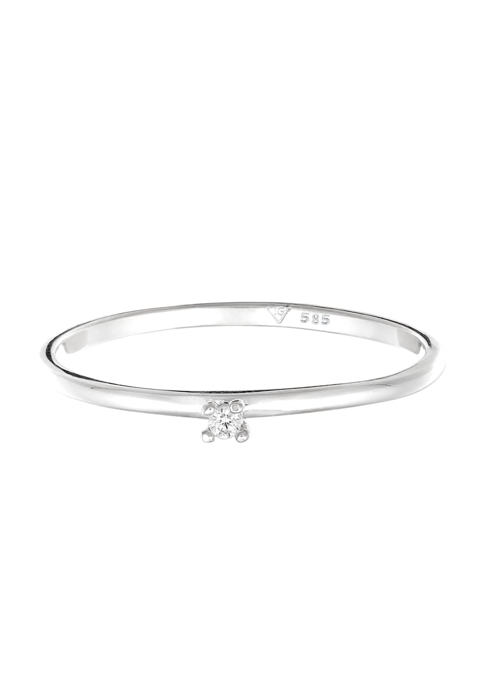 Elli DIAMONDS Diamantring »Ring Diamant Weiß Brillantschliff (0.015 ct) 585 Weißgold«