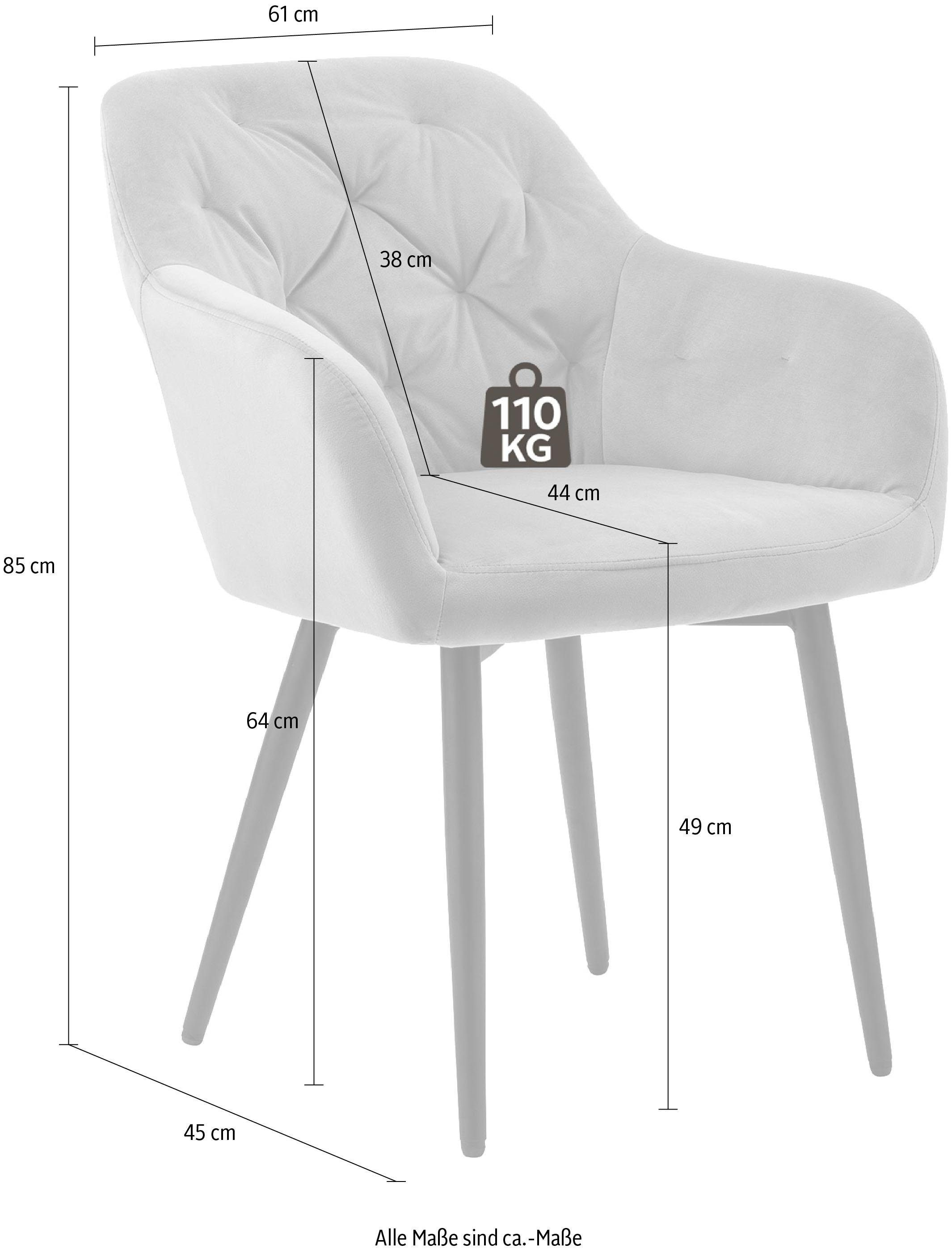 SalesFever Esszimmerstuhl, Samtvelours, mit Knopfheftung auf Raten kaufen | Stühle