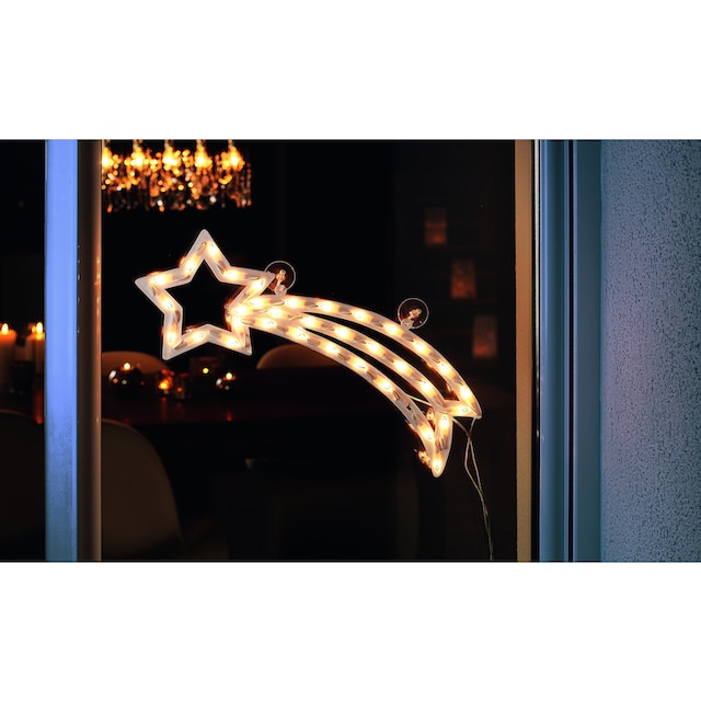 KONSTSMIDE LED Stern »Weihnachtsstern, Weihnachtsdeko«, 35 flammig-flammig,  LED Fenstersilhouette, Komet, 35 warm weiße Dioden online kaufen | mit 3  Jahren XXL Garantie