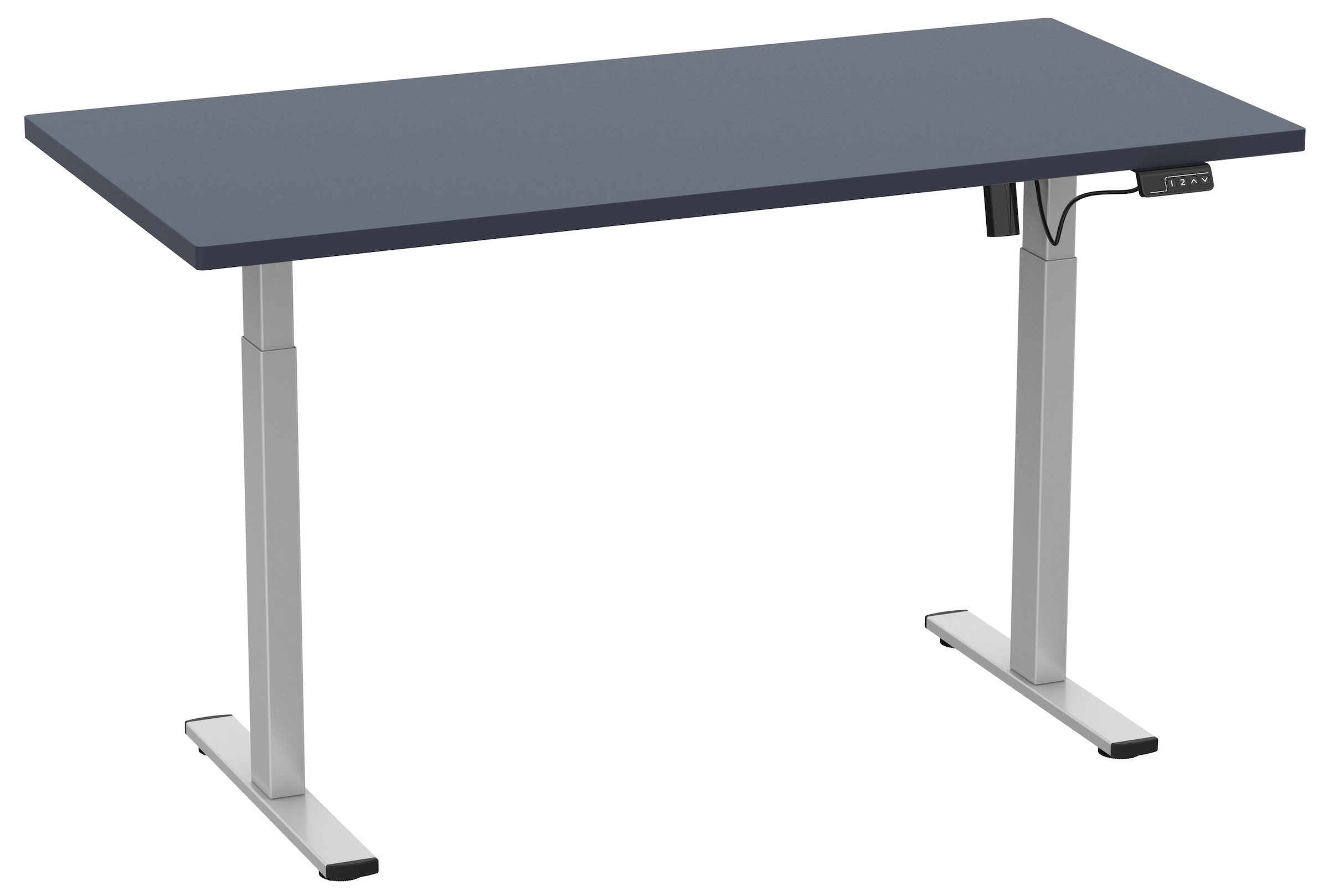 VCM Schreibtisch »VCM Höhenverstellbarer Schreibtisch stufenlos elektrisch höhenverstellbar Lona 140x80 Silber«, (Lona)
