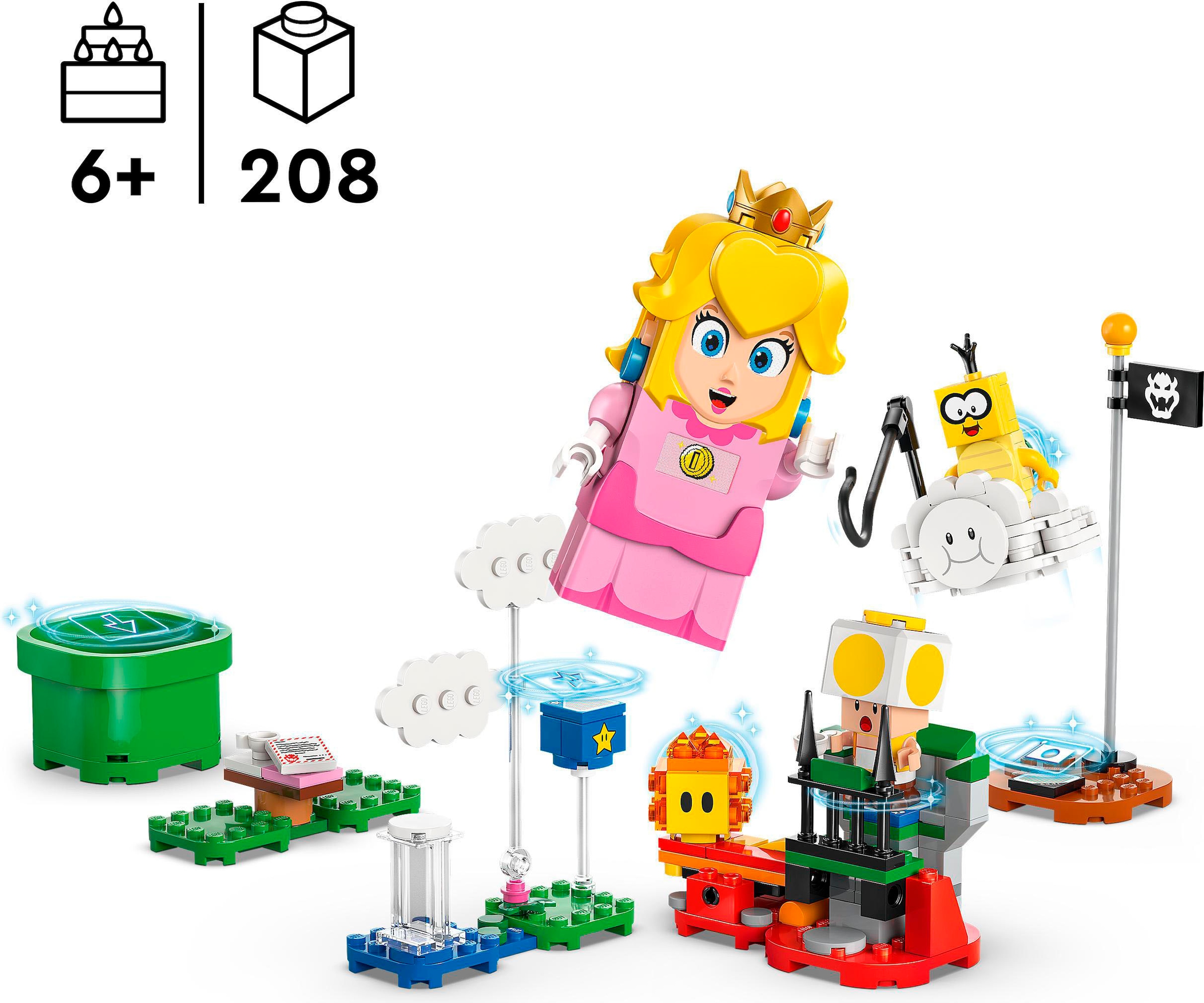 LEGO® Konstruktionsspielsteine »Abenteuer mit der interaktiven LEGO® Peach™ (71441), LEGO Super Mario«, (208 St.), Made in Europe