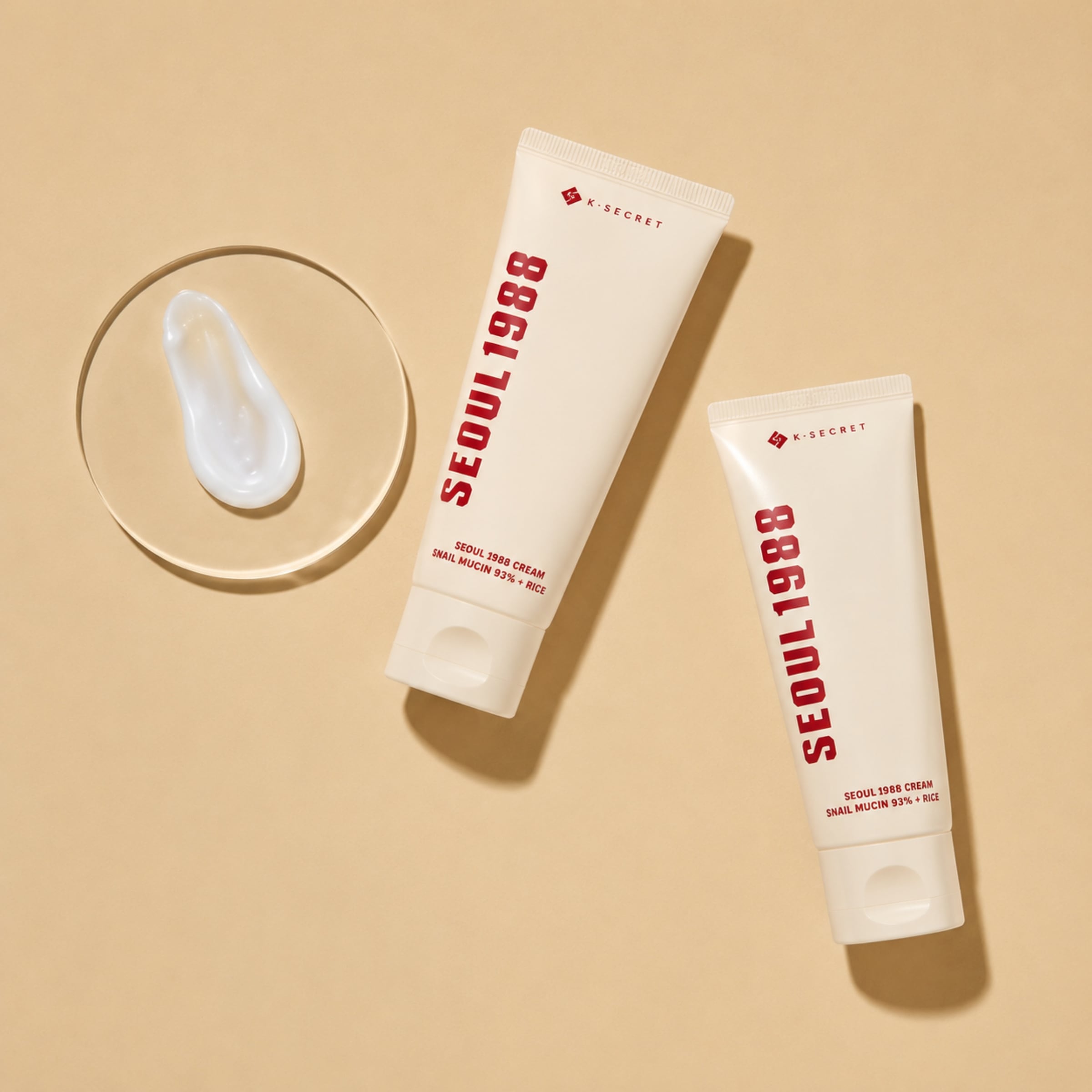 K-Secret Feuchtigkeitscreme »KSECRET Seoul 1988 Cream: Snail Mucin 93% + Rice« Feuchtigkeitscreme, für die tägliche Gesichtspflege, mit Creme-Textur
