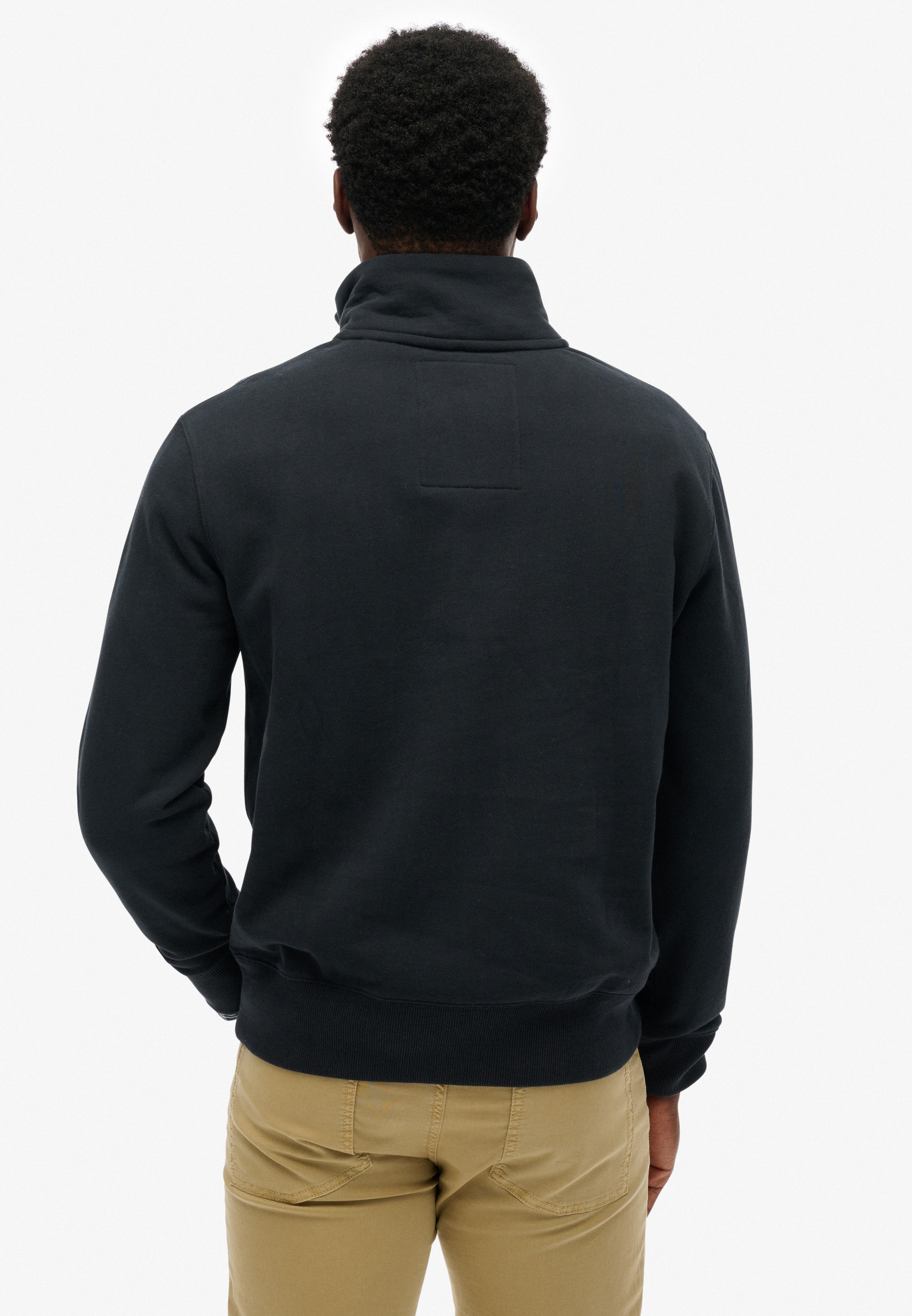 Superdry Sweatshirt »ESSENTIAL LOGO HENLEY«, aus Baumwolle und Polyester, Loose Fit, angeraute Sweatware
