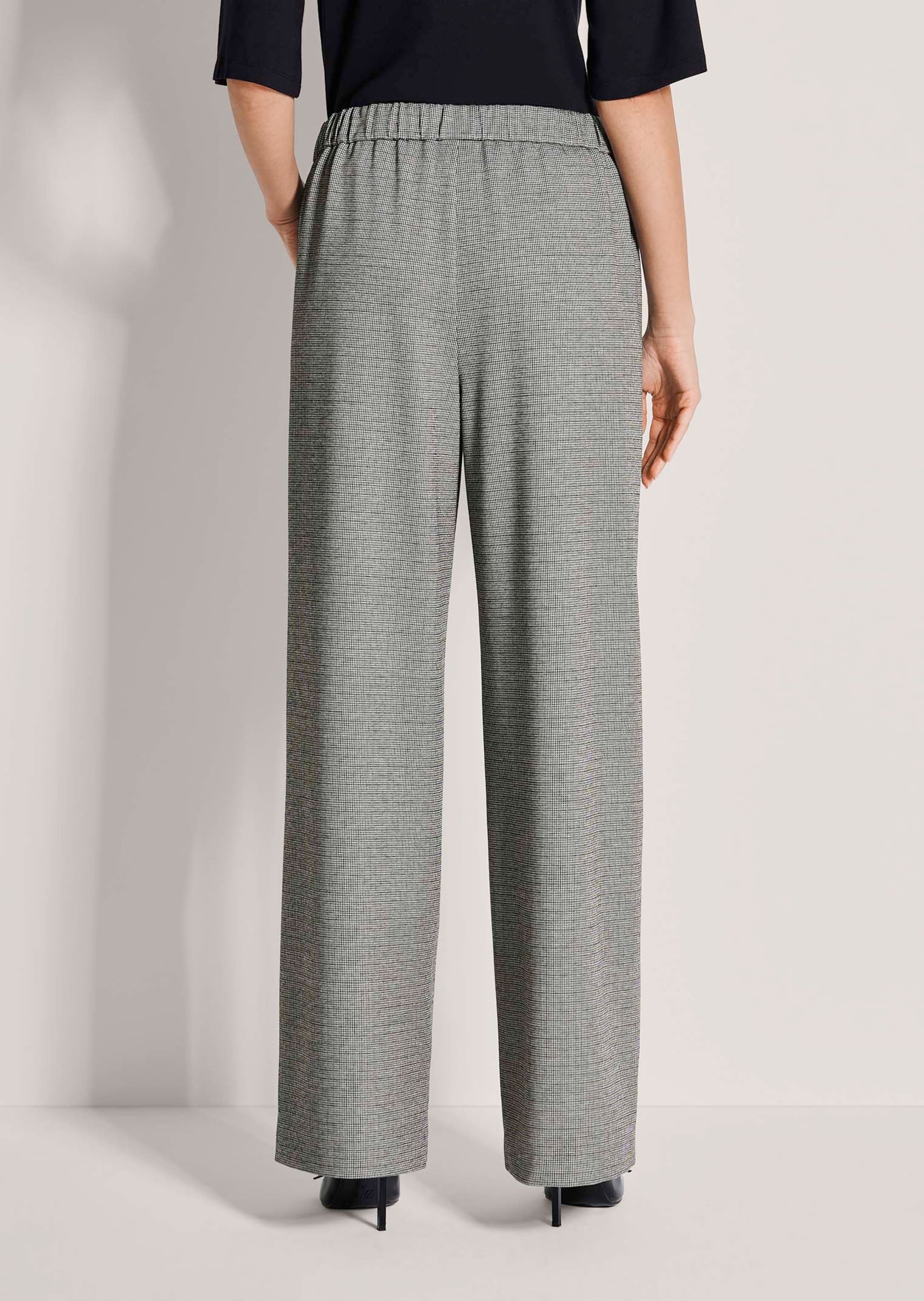 MADELEINE Stoffhose »Bundfaltenhose Schlupfhose mit Karo-Muster«  Minimaldessin