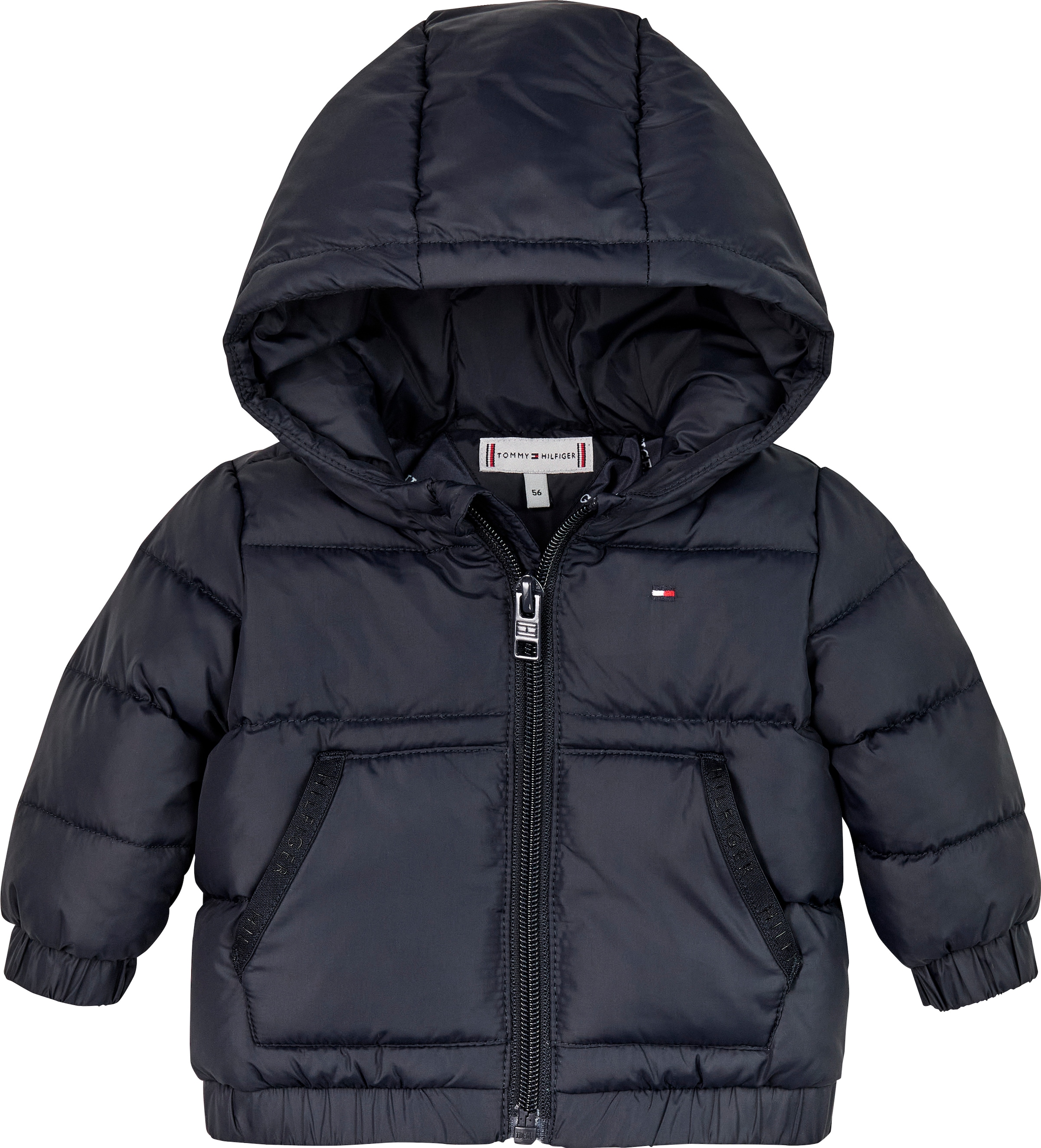 Tommy Hilfiger Steppjacke »TOMMY SOLID PUFFER JACKET«, mit Kapuze, für Kinder bis 2 Jahre