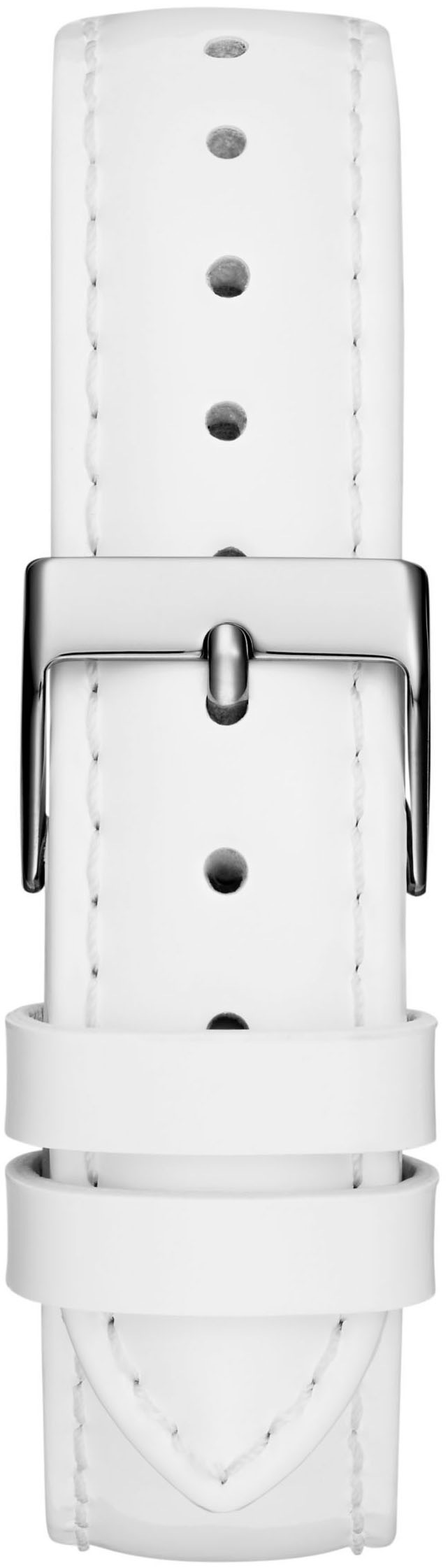 Guess Quarzuhr »GLITZ PLAQUE«, Armbanduhr, Damenuhr, Lederarmband