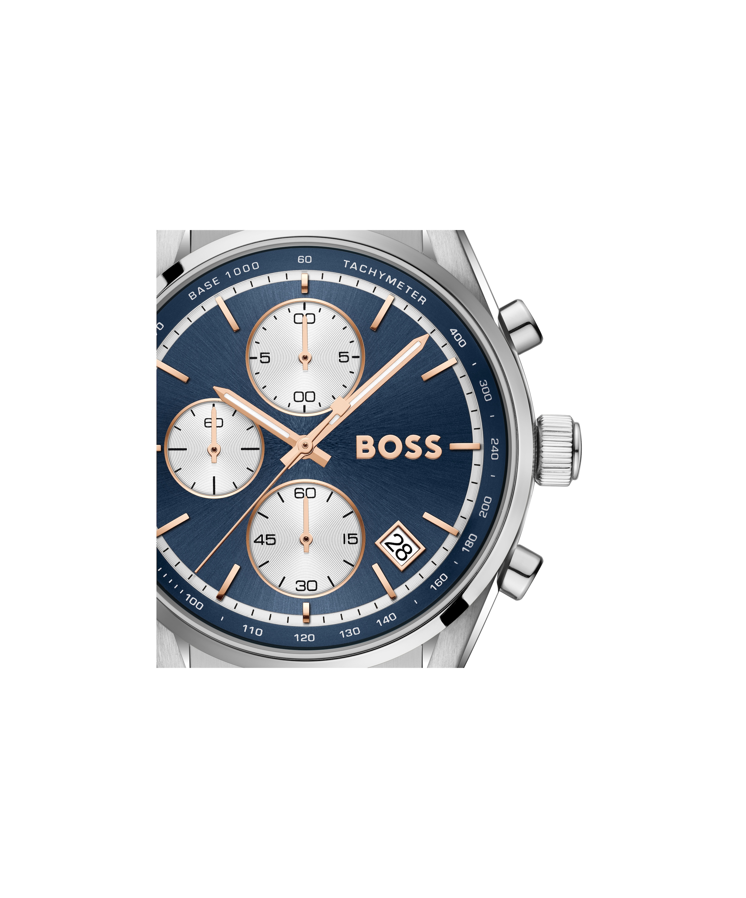 BOSS Chronograph »GRAND PRIX« Quarzuhr, Armbanduhr, Damenuhr, Herrenuhr, Edelstahlarmband, analog