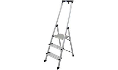 KRAUSE Stehleiter »Safety Plusline«, Aluminium, 3 Stufen, Arbeitshöhe ca. 265 cm kaufen