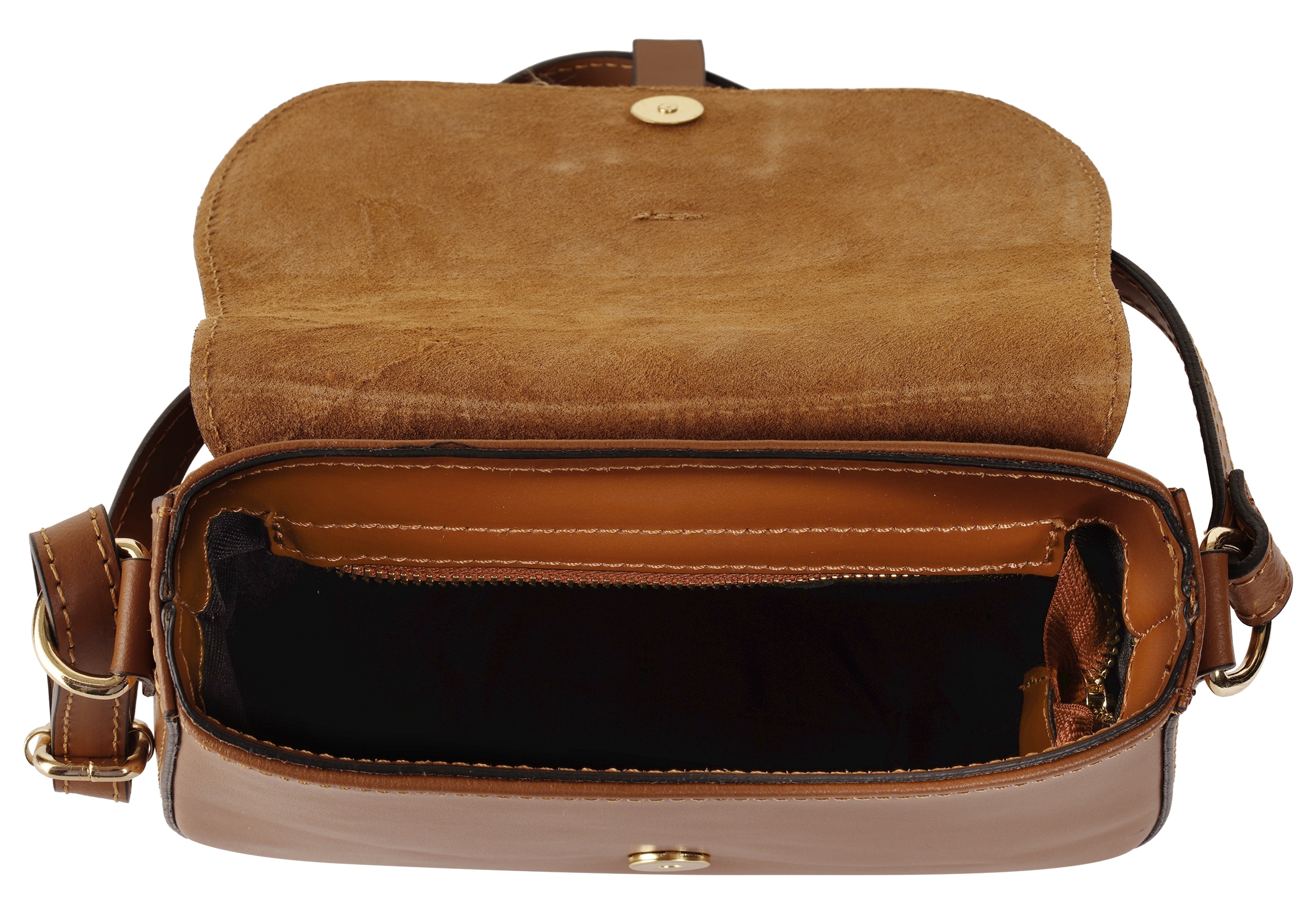 Cluty Umhängetasche, echt Leder, Made in Italy