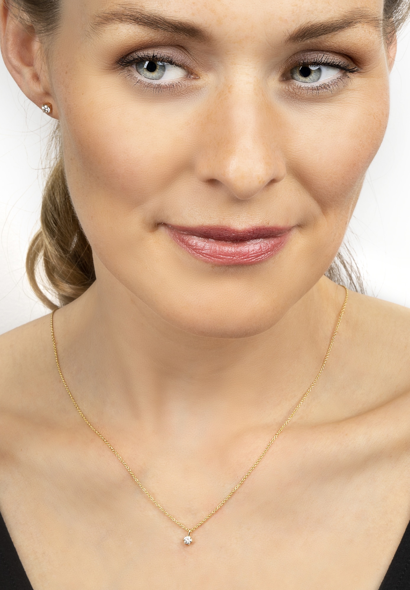 ONE ELEMENT Kettenanhänger »0.2 ct Diamant Brillant Anhänger aus 585 Gelbgold«