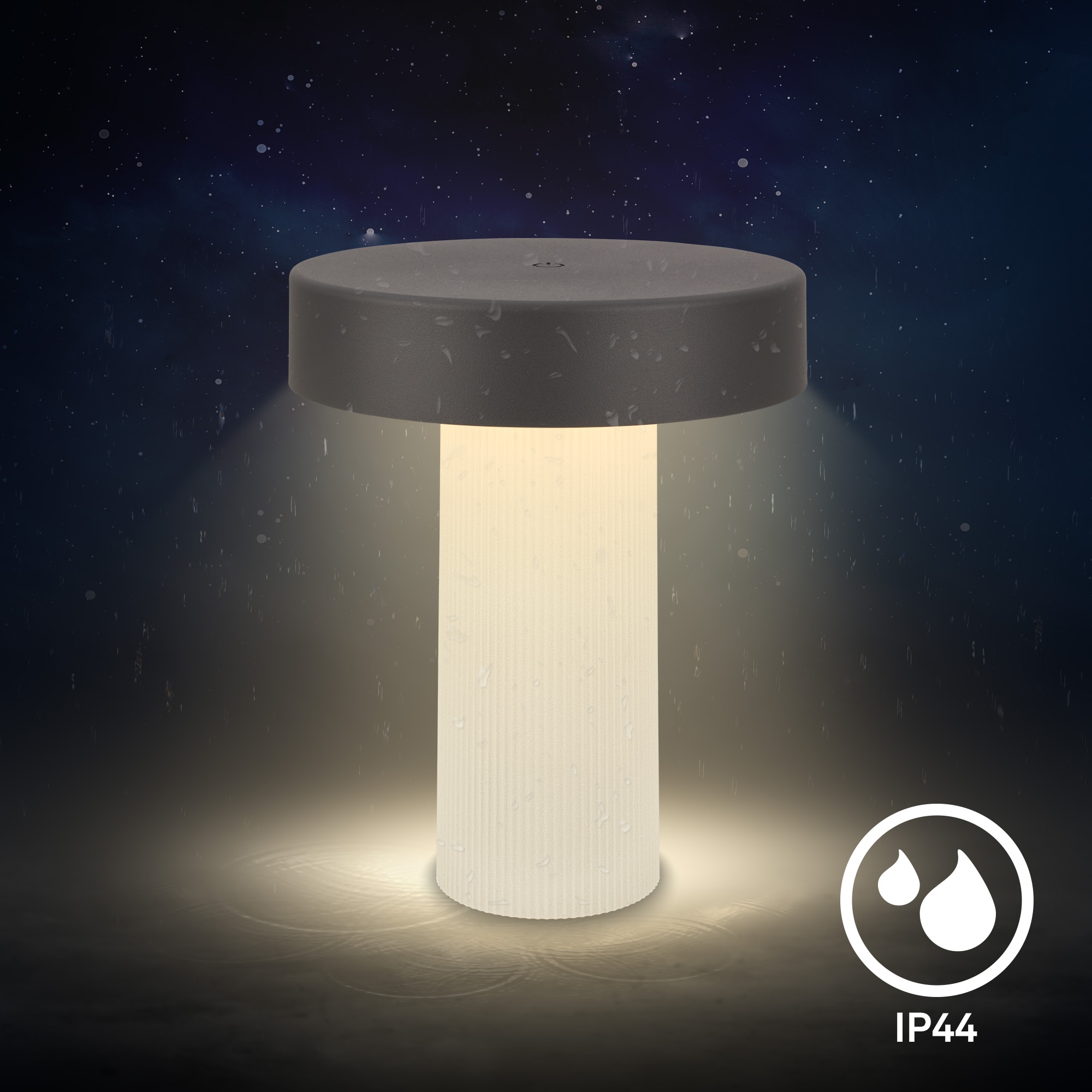 Briloner Leuchten LED Tischleuchte »BITO« LED-Modul 1 Stk. Warmweiß 16x20 cm, Akku tauschbar, Indoor/Outdoor, Wohnzimmer, Balkon