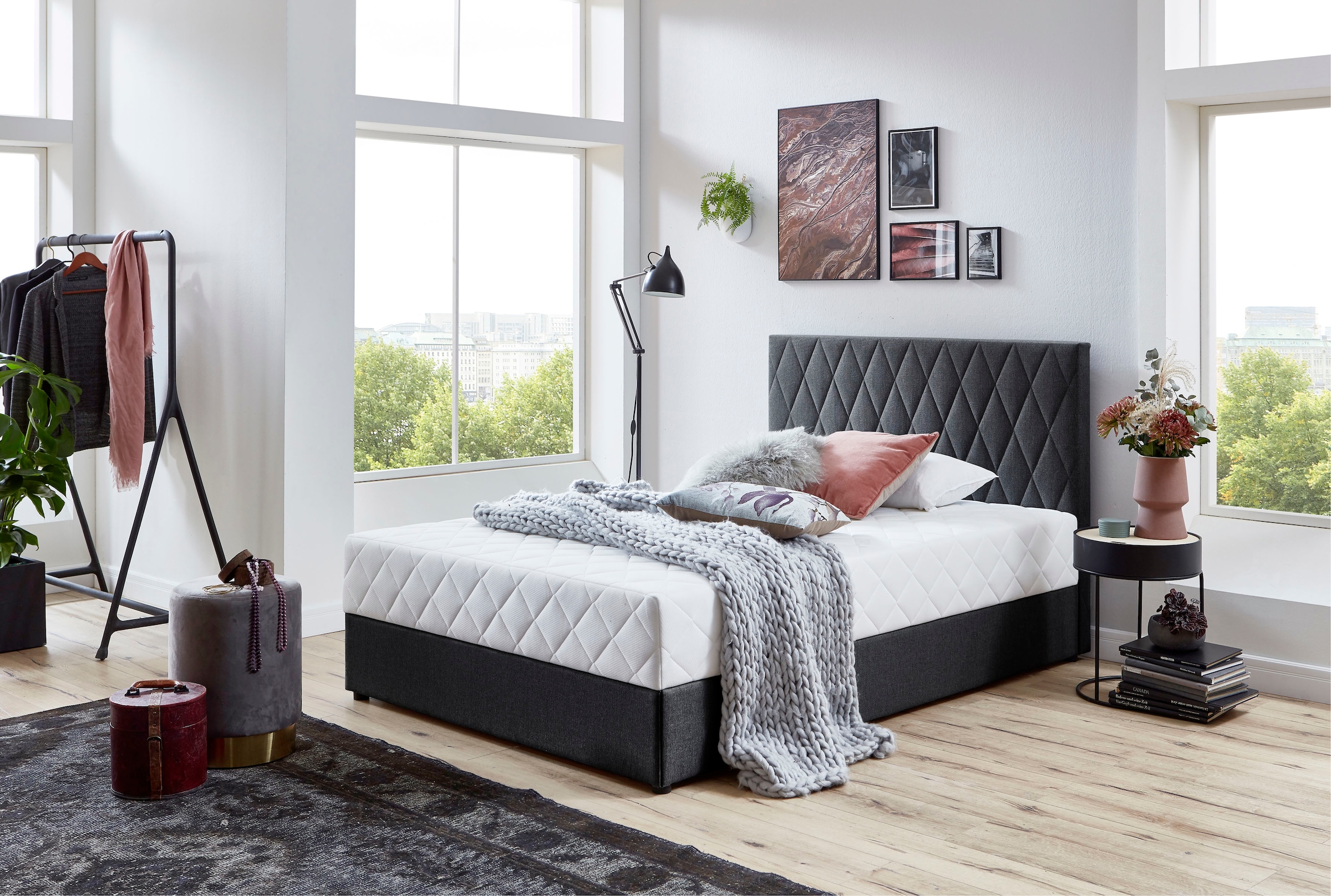 ATLANTIC home collection Boxbett ""Benita", inkl. Bettkasten" erhältlich in verschiedenen Größen, inkl. Taschen-Federkernmatratze