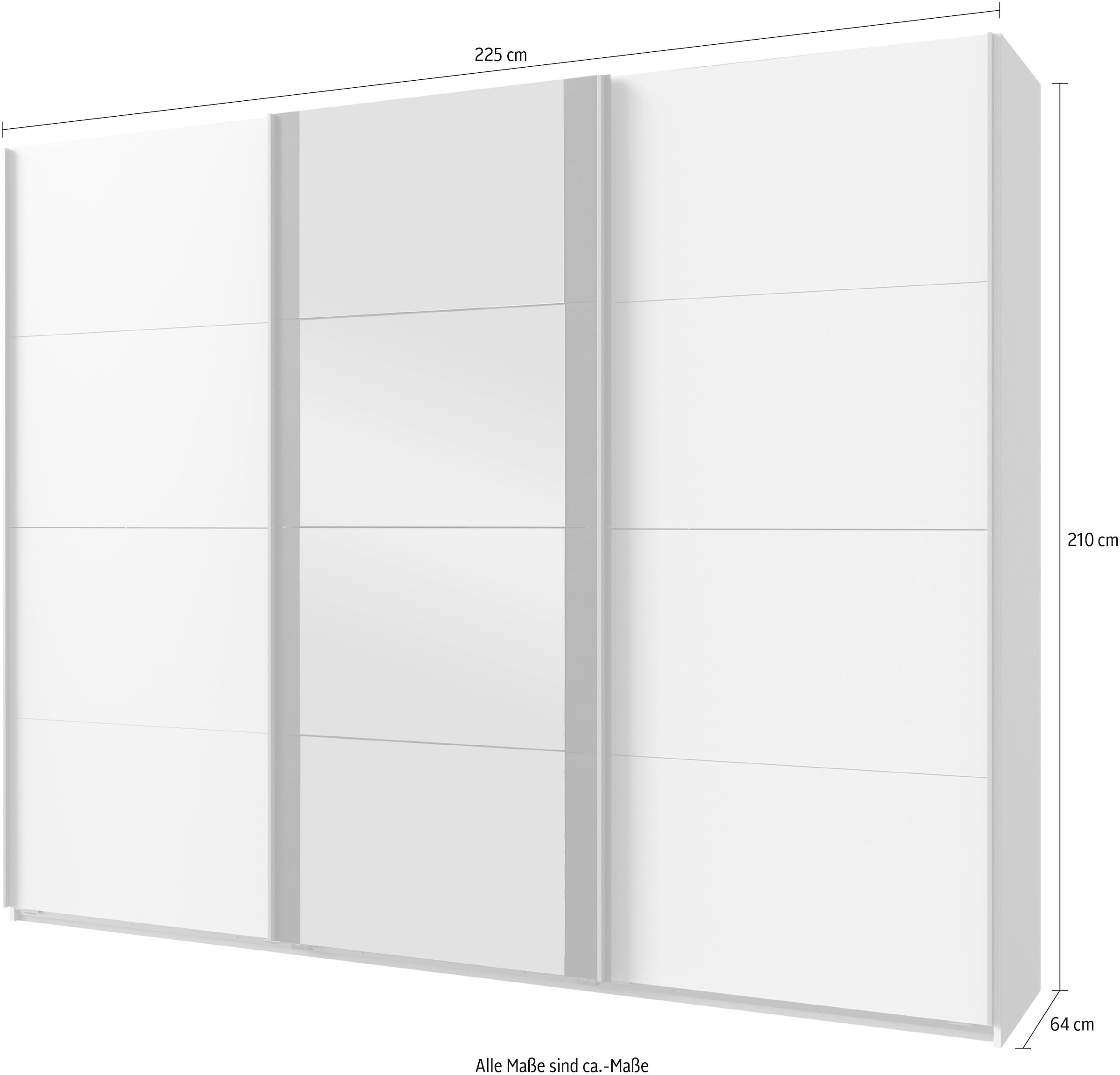 Wimex Schwebetürenschrank »Bern Schiebetürenschrank TOPSELLER« Schrank mit zusätzlicher Innenausstattung, Garderobe