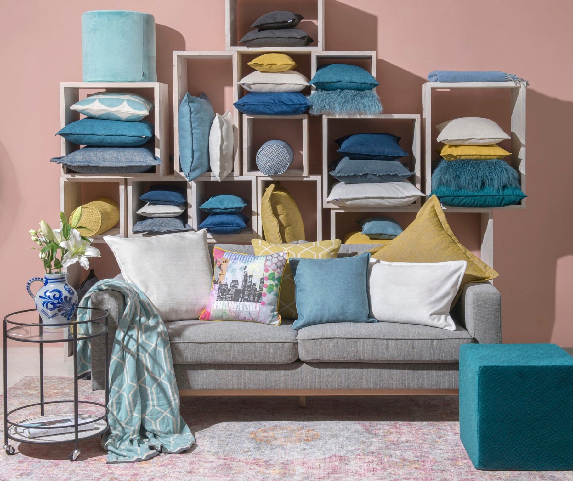 H.O.C.K. Dekokissen »Mali« einfarbig, Kissenhülle mit Füllung, 1 Stück