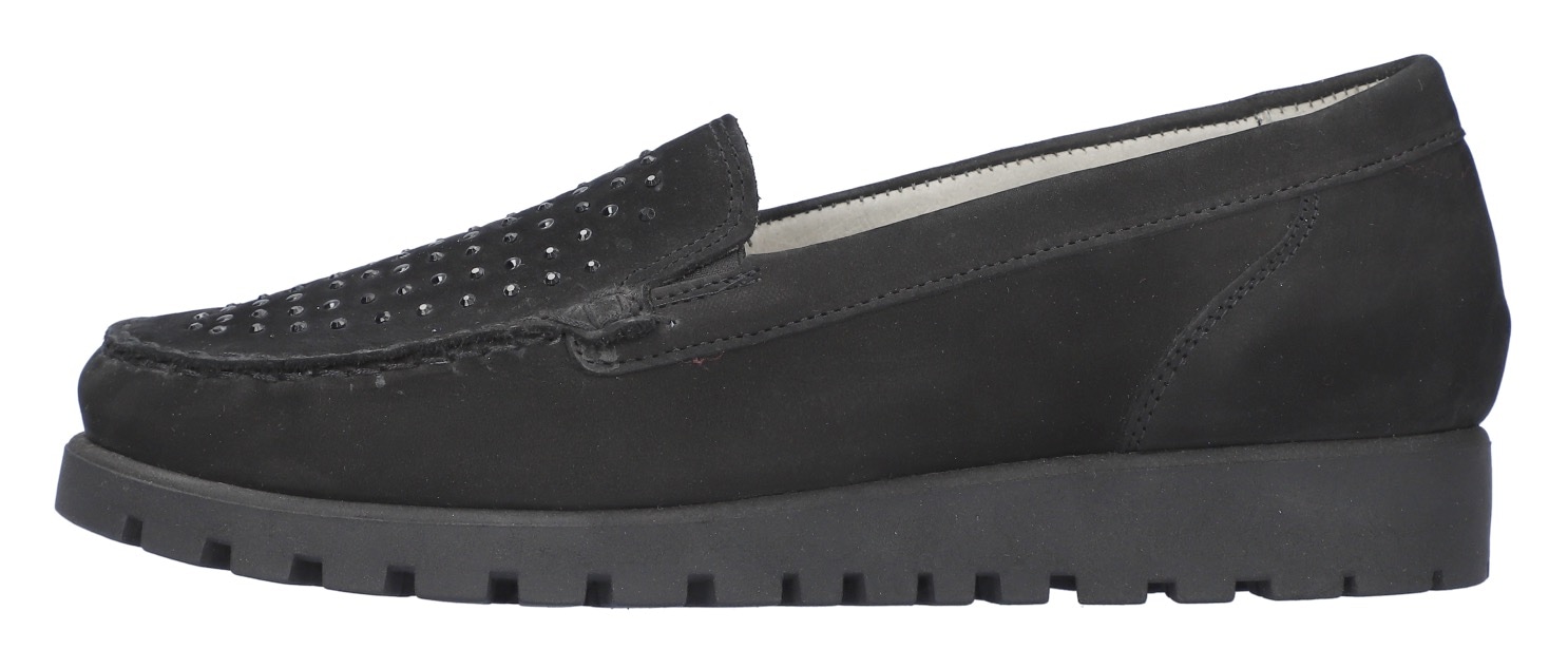 Waldläufer Mokassin »Hegli«  Slipper, Loafer, Bequemschuh mit Glitzersteine, Komfortweite H