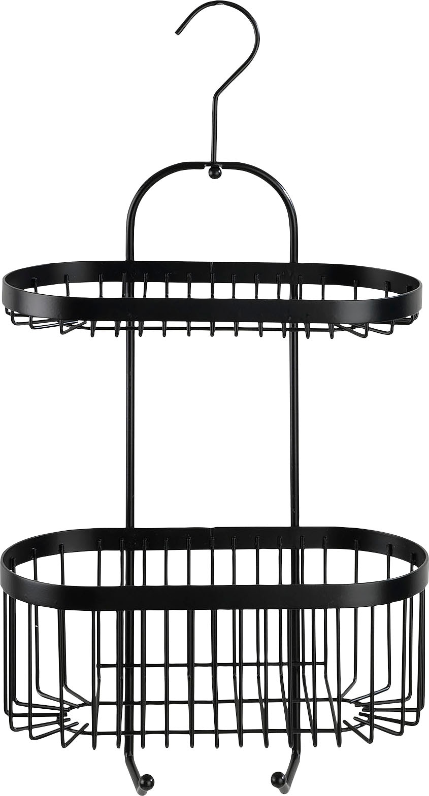 WENKO Badregal »Classic Plus Black«, 1 Ablage, 1 Korb