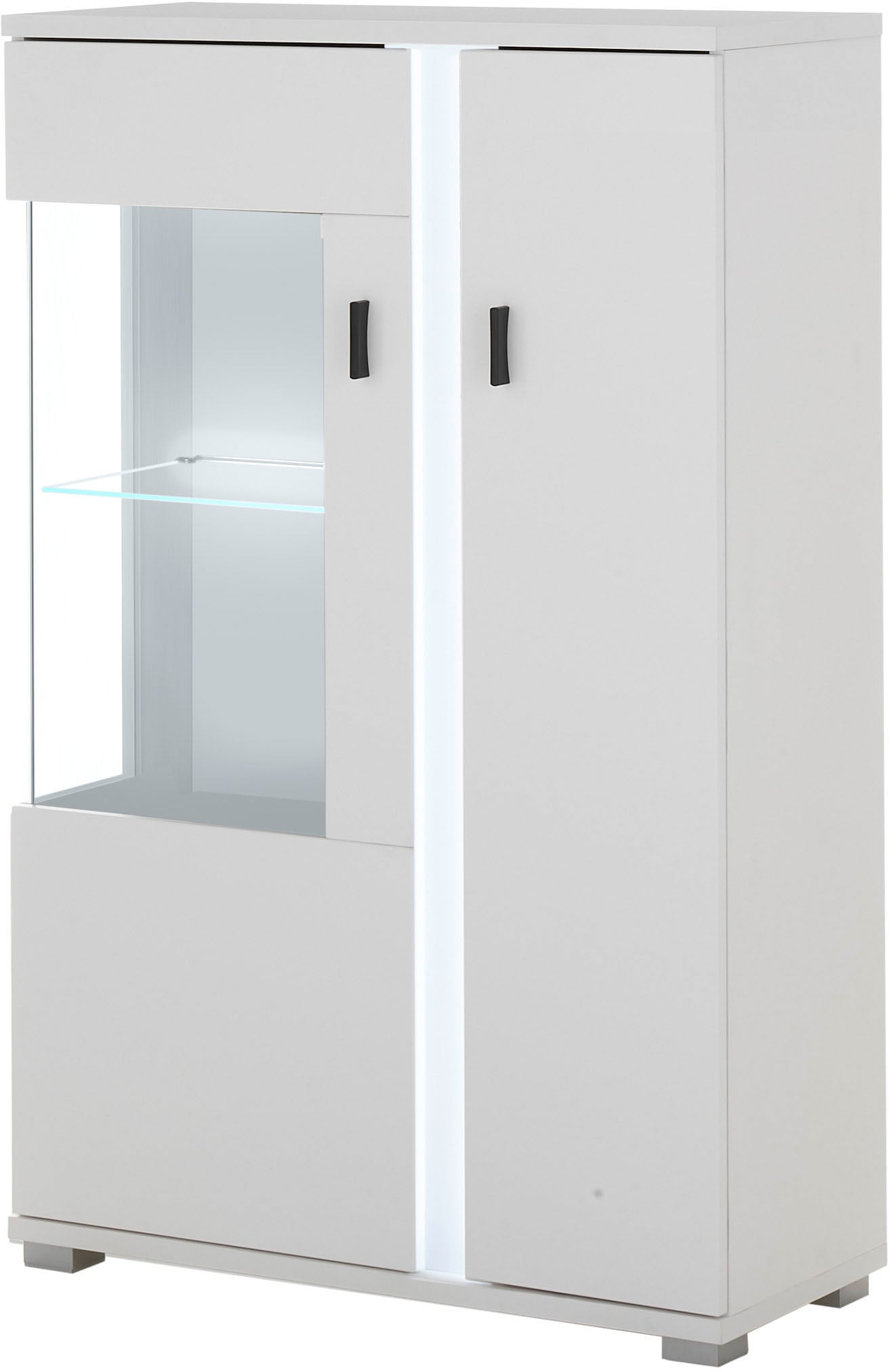 INOSIGN Vitrine »LONG ISLAND, Stauramvitrine«, (1 St.), in moderner Trendfarbe,inklusive senkrechter Beleuchtung,Breite 80 cm