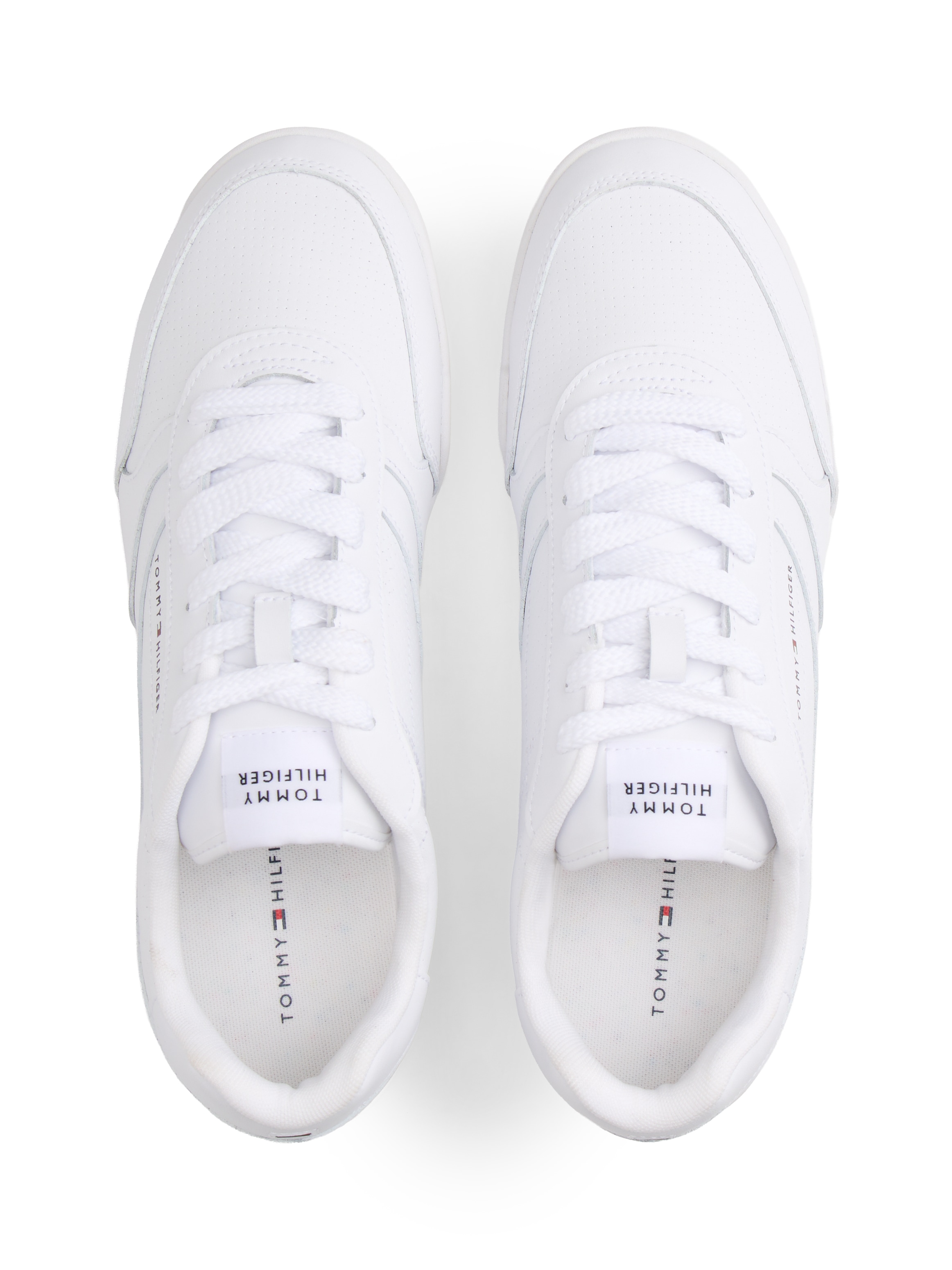 Tommy Hilfiger Sneaker »LOPRO CUP LEATHER«  , Freizeitschuh, Halbschuh, Schnürschuh mit effektvollen Ziernähten