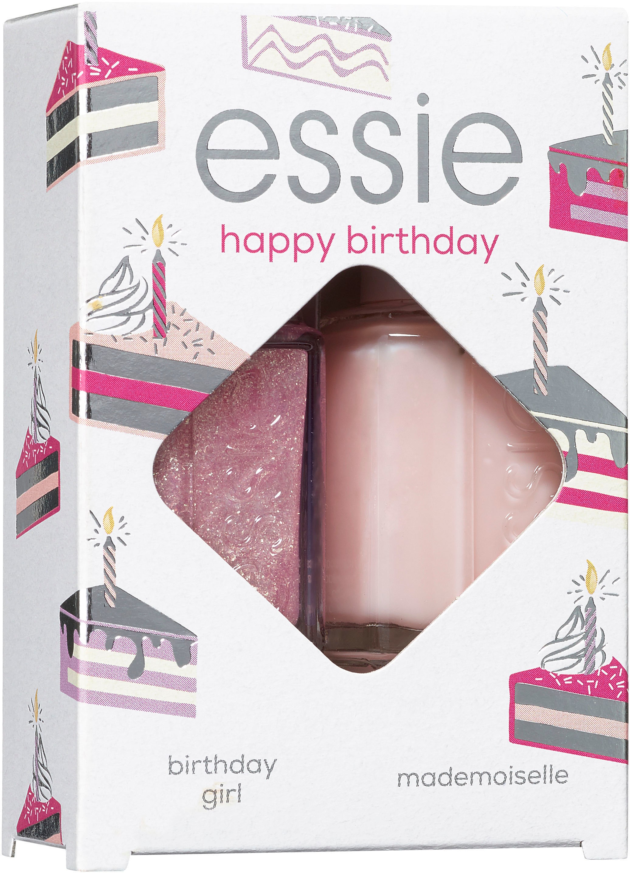 essie Nagellack-Set »happy birthday«, mademoiselle birthday (13,5ml) + (2 girl Nagellackfarbe tlg., Nagellackfarbe bei (13,5ml)