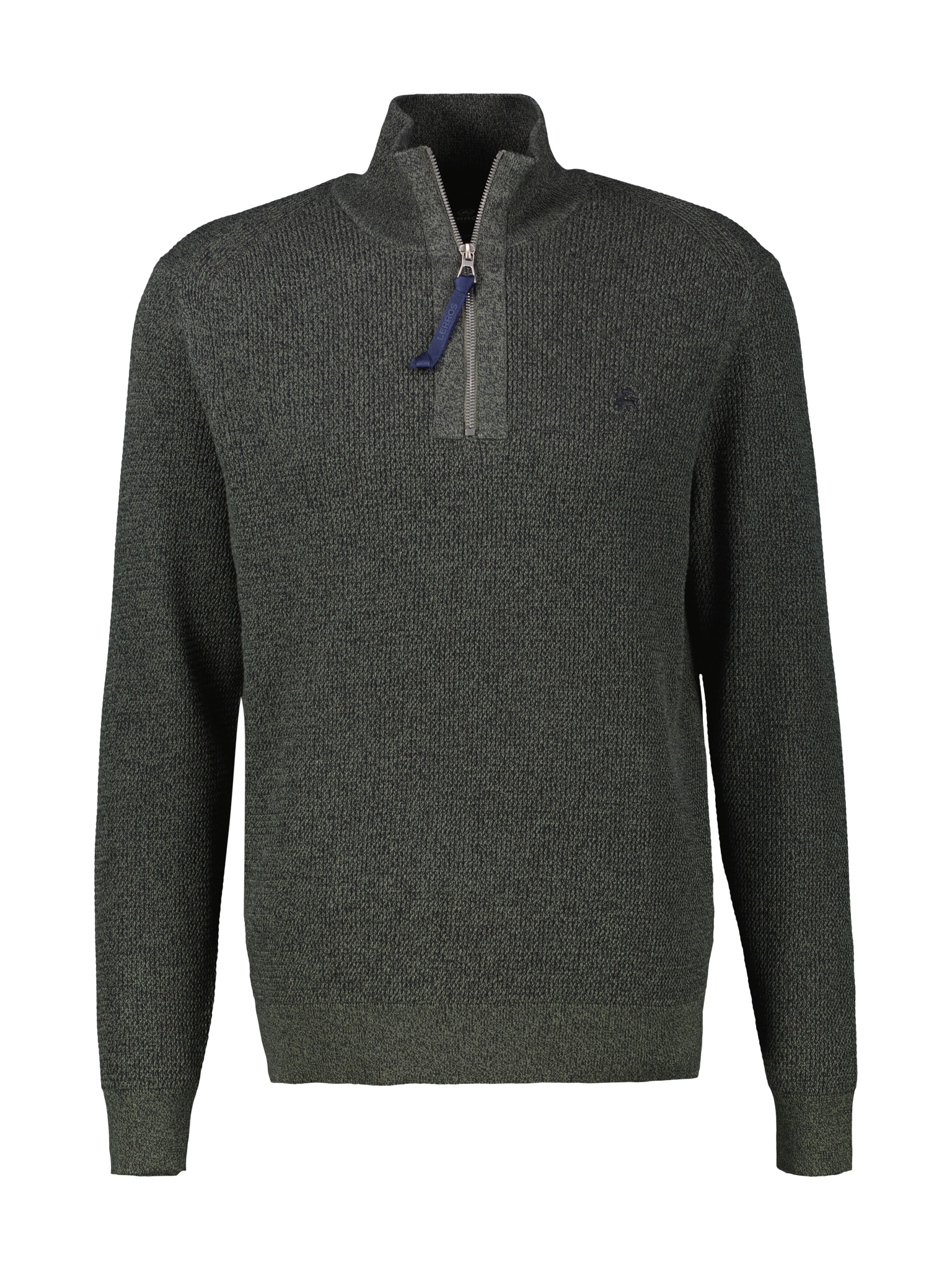 LERROS Strickpullover mit Troyer-Reißverschluss, Stehkragen
