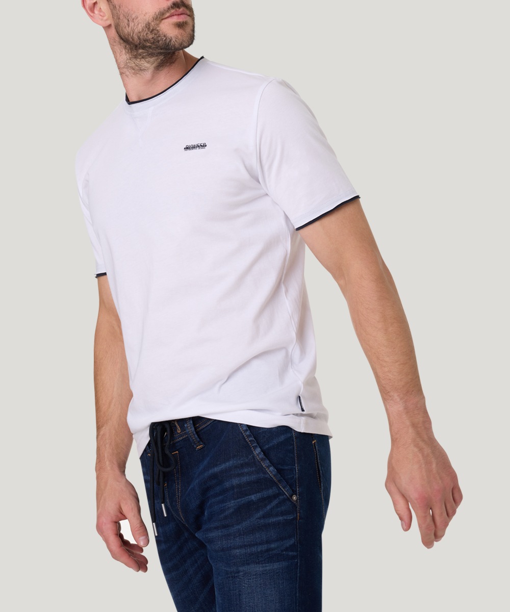 Pioneer Authentic Jeans T-Shirt, mit kontrastfarbenen Details
