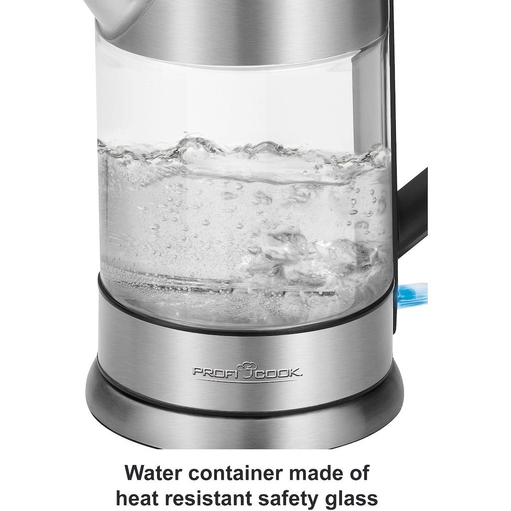 ProfiCook Wasserkocher »PC-WKS1107G«, 1,5 l, 2200 W