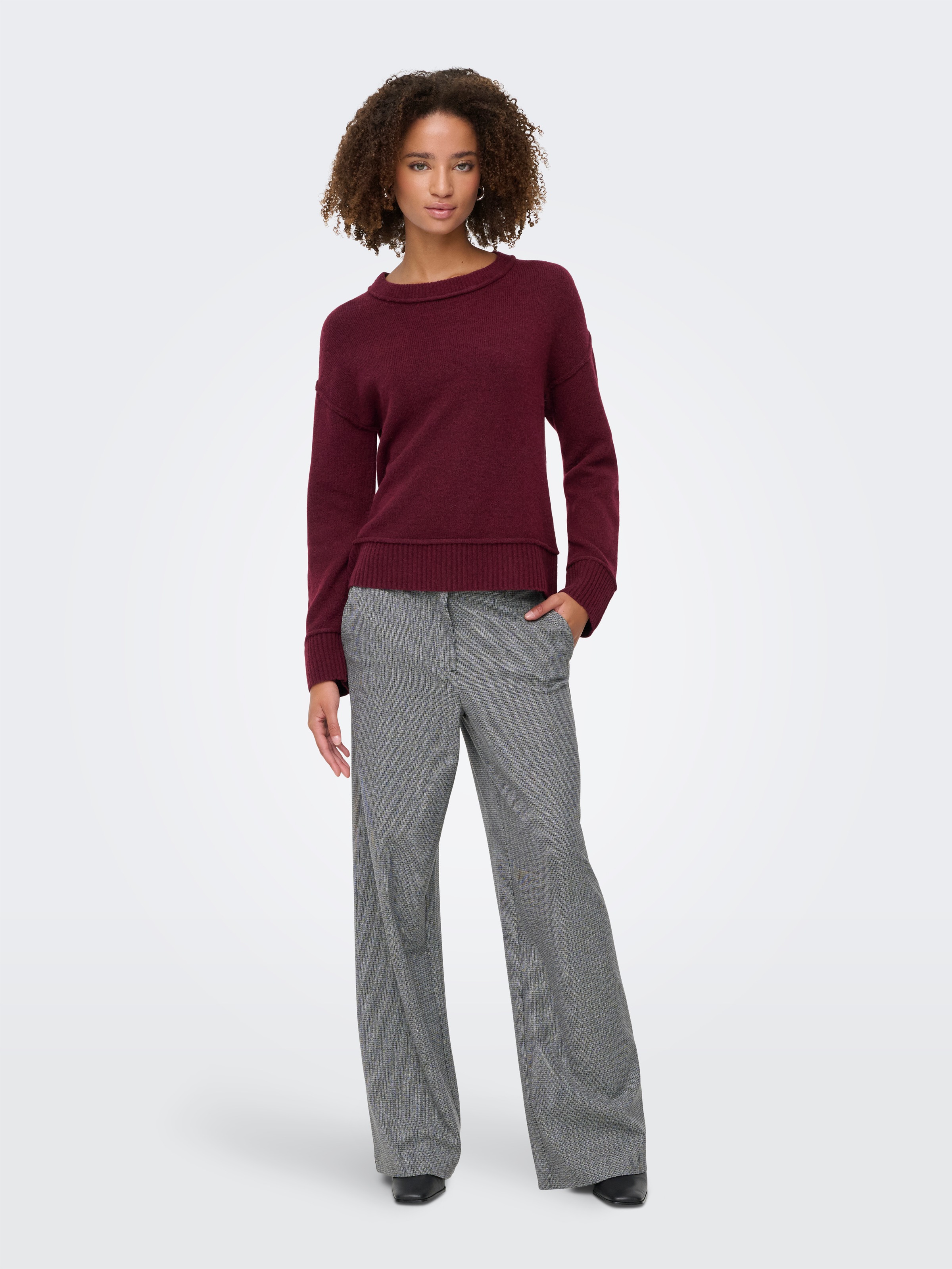 ONLY Strickpullover »ONLHAZEL LS DETAIL O-NECK  BF KNT«