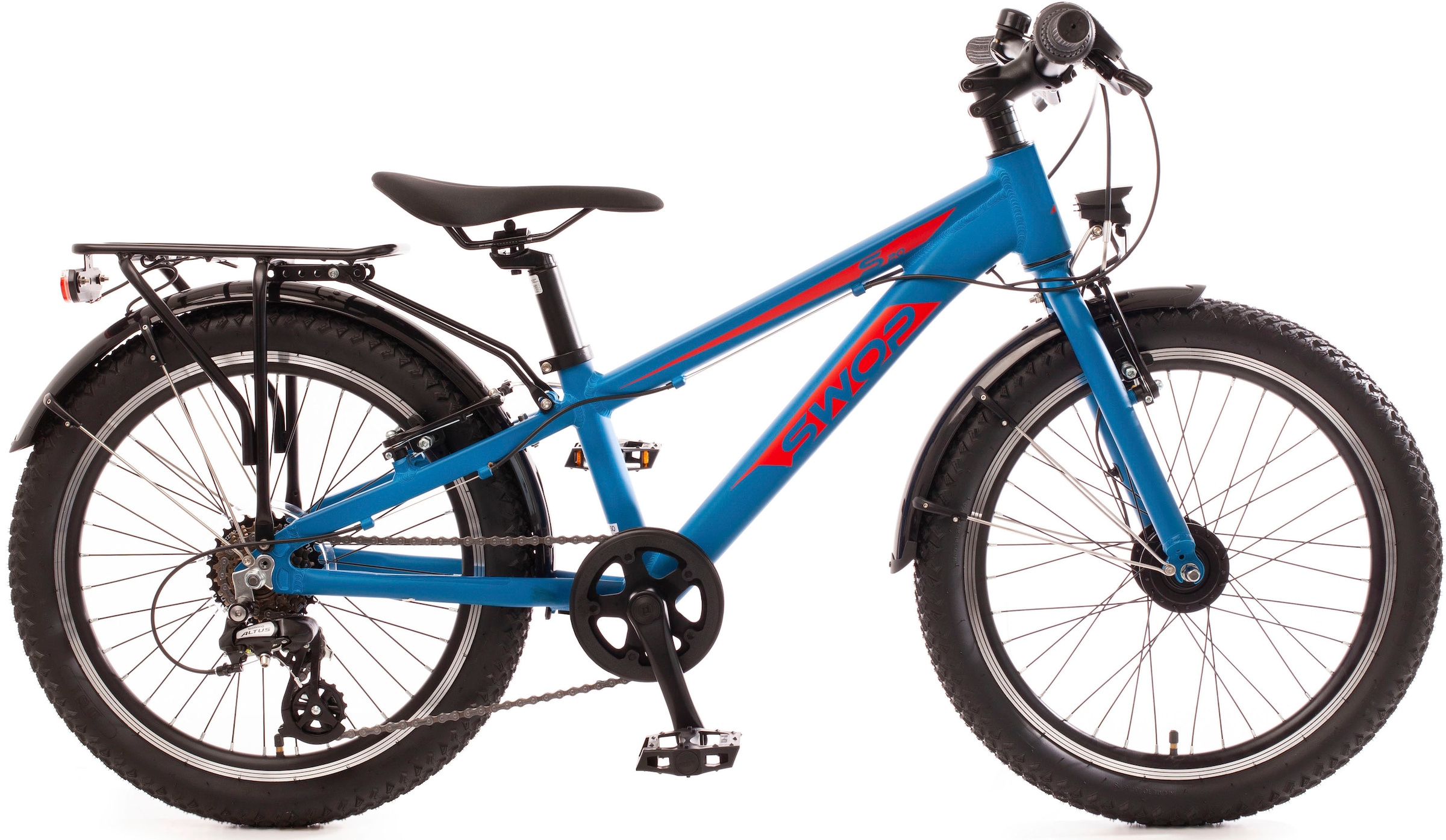 ATB »20" "SWOP" Jugendfahrrad matt-blau«, 7 Gang, Shimano, Altus Schaltwerk,...