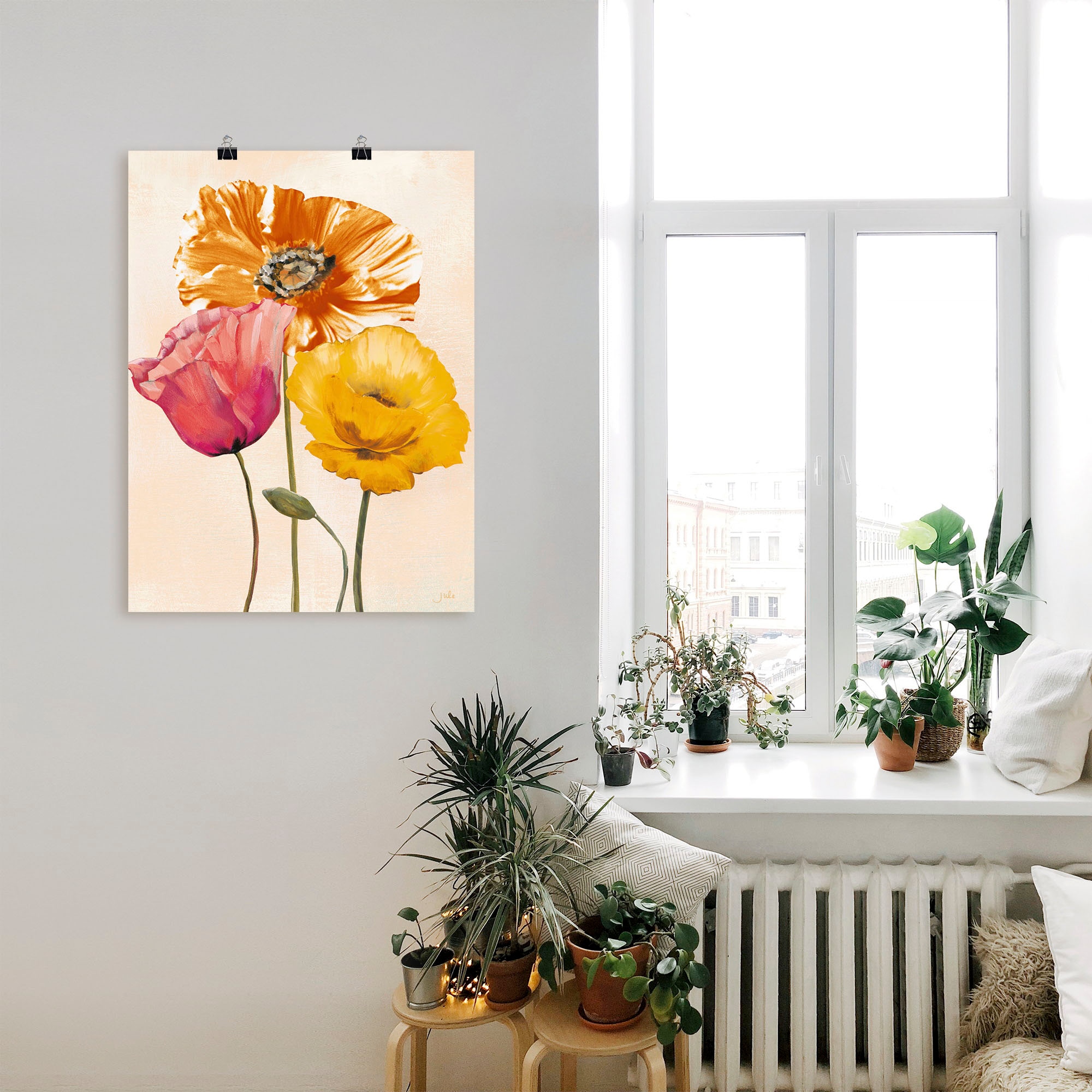 Artland Wandbild »Bunte Mohnblumen II« Blumenbilder 1 Stk. tlg. als Leinwandbild, Poster in verschied. Größen